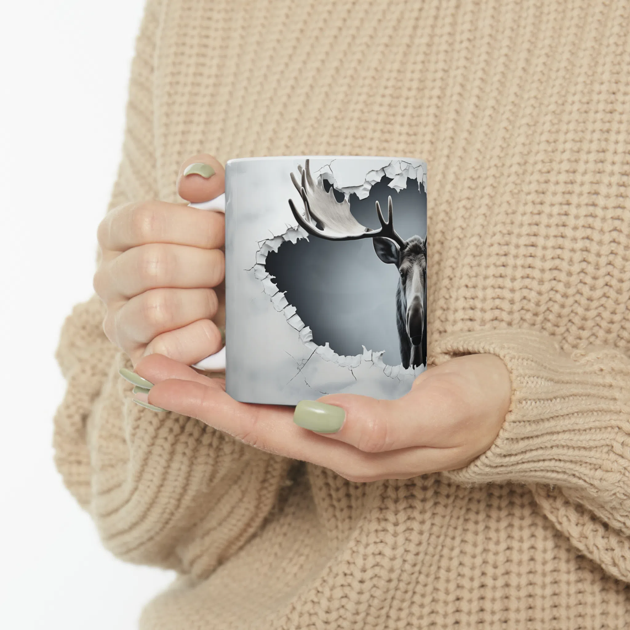 ماگ طرح سه بعدی گوزن deer مدل NM3169 — تصویر 5