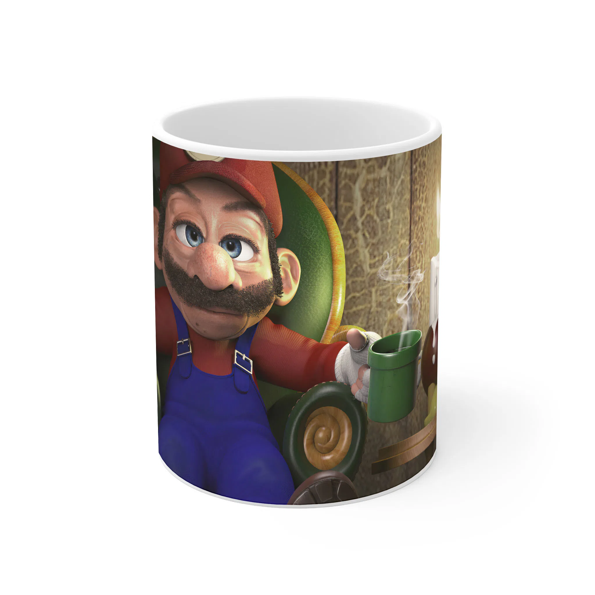 ماگ لیمینات طرح بازی سوپر ماریو قارچ خور Super Mario Game کد NM9920