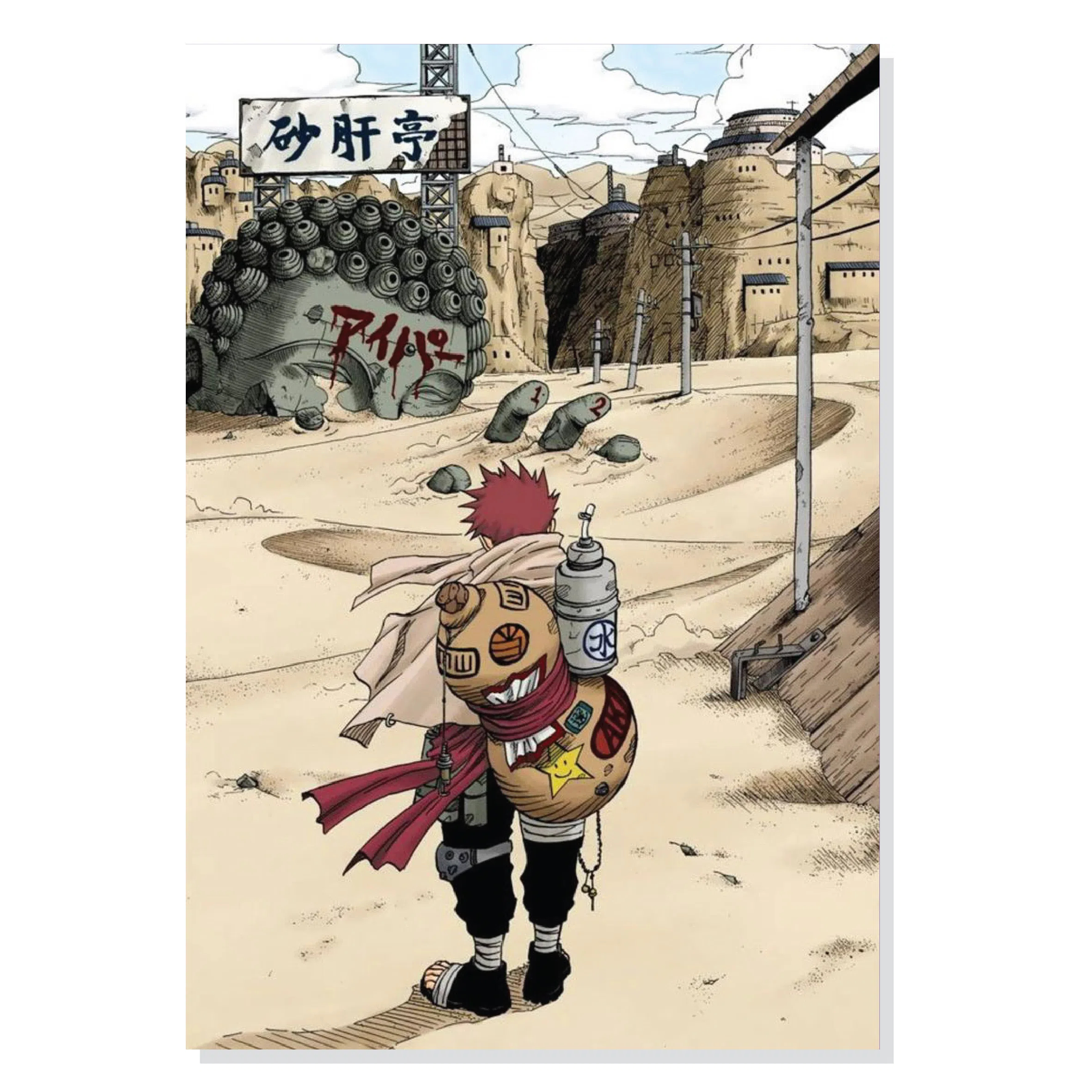 پوستر طرح انیمه ناروتو گارا Naruto Gaara مدل M0337
