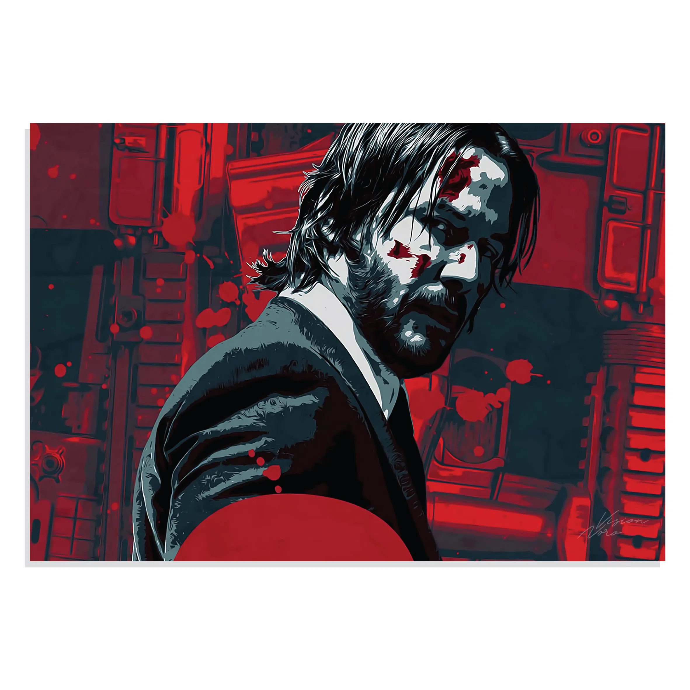 پوستر طرح فیلم John Wick Keanu Reeves مدل NV0370