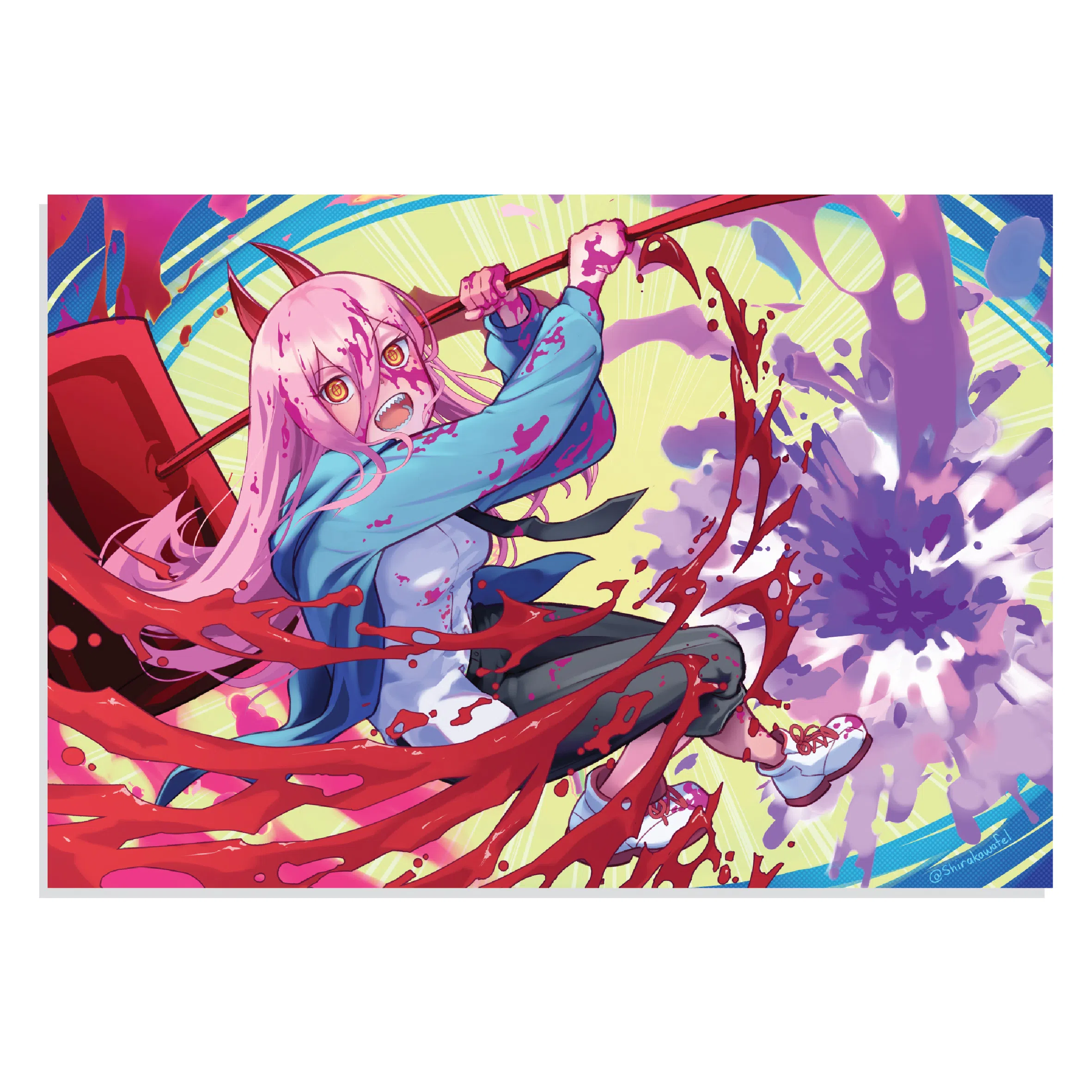 پوستر طرح انیمه مرد اره برقی پاور Chainsaw Man Anime Power Chan مدل NV0536