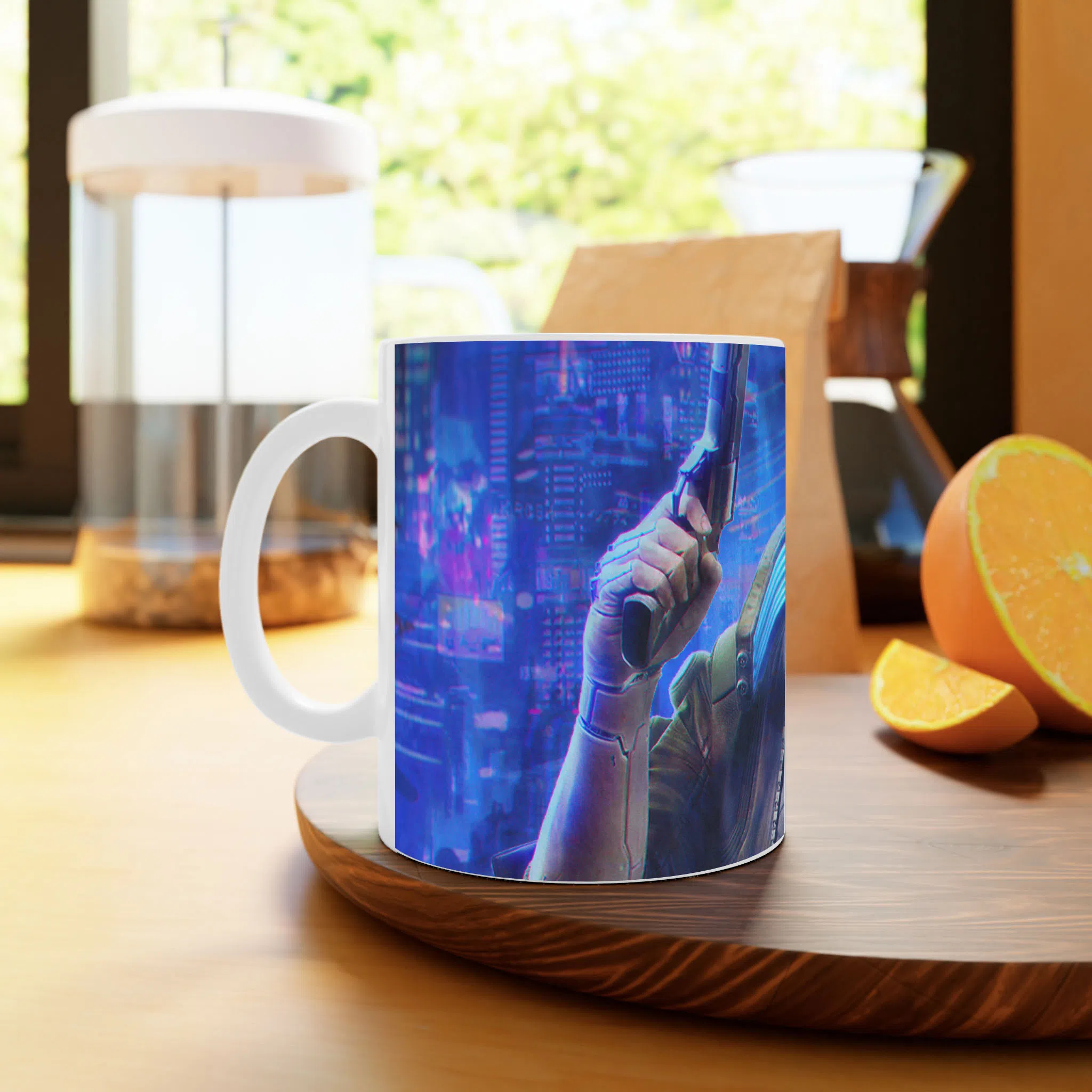 ماگ لیمینات طرح بازی سایبرپانک Cyberpunk 2077 Game کد NM6596 — تصویر 3