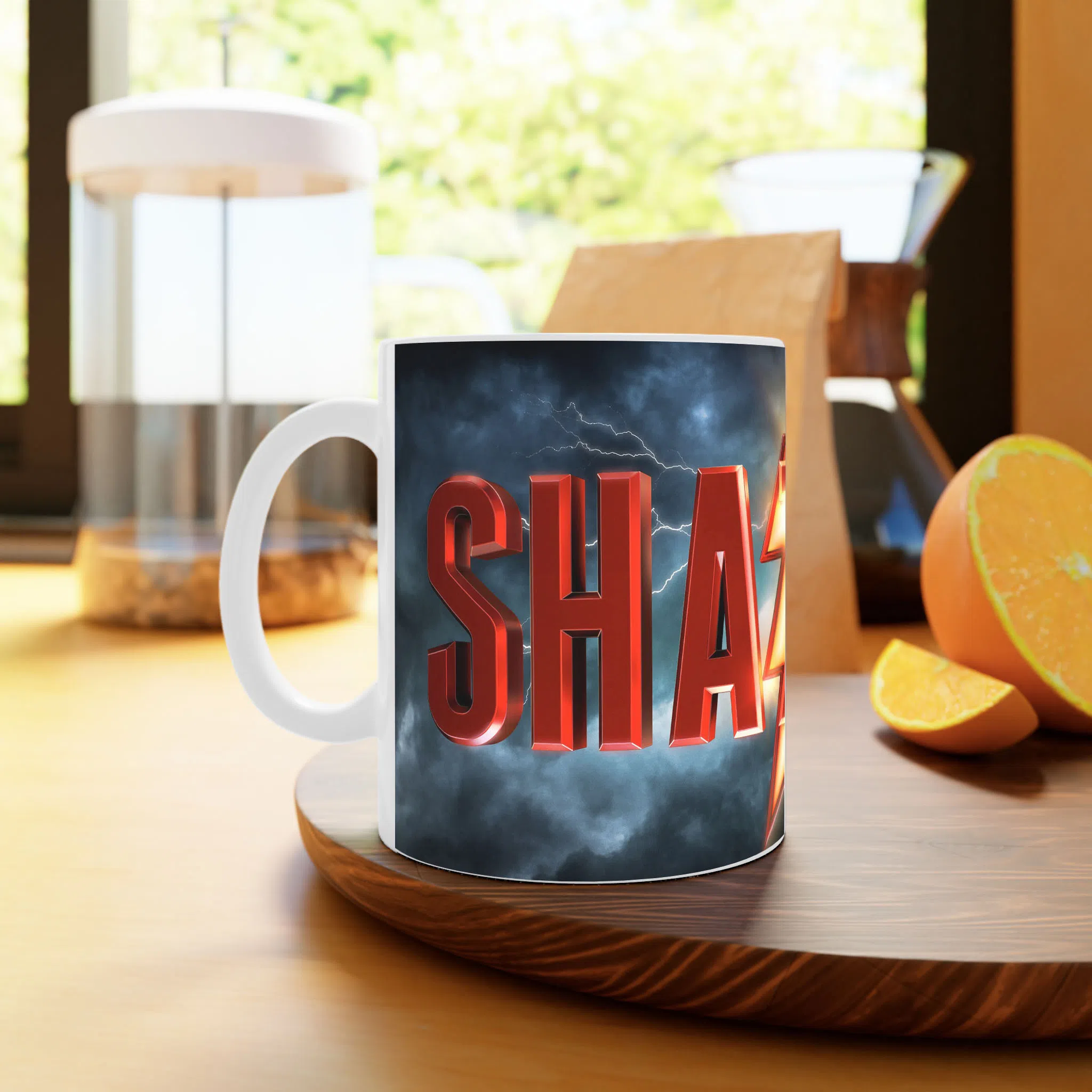 ماگ لیمینات طرح فیلم شزم Shazam کد NM12254 — تصویر 3