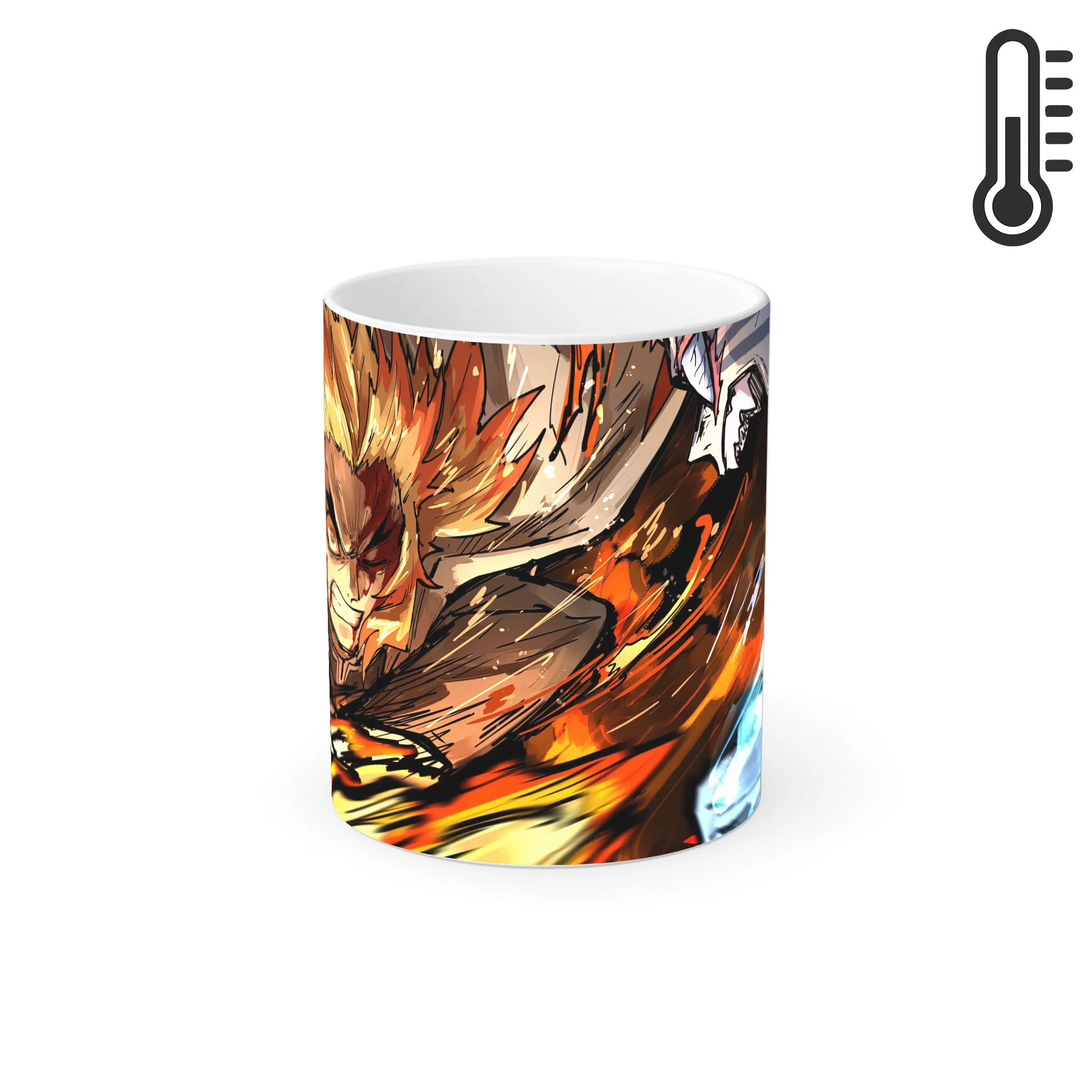 ماگ حرارتی لیمینات طرح انیمه شیطان کش هاشیرا شعله - Kyojuro Rengoku - Kimetsu no Yaiba - Demon Slayer کد NM0633 — تصویر 2