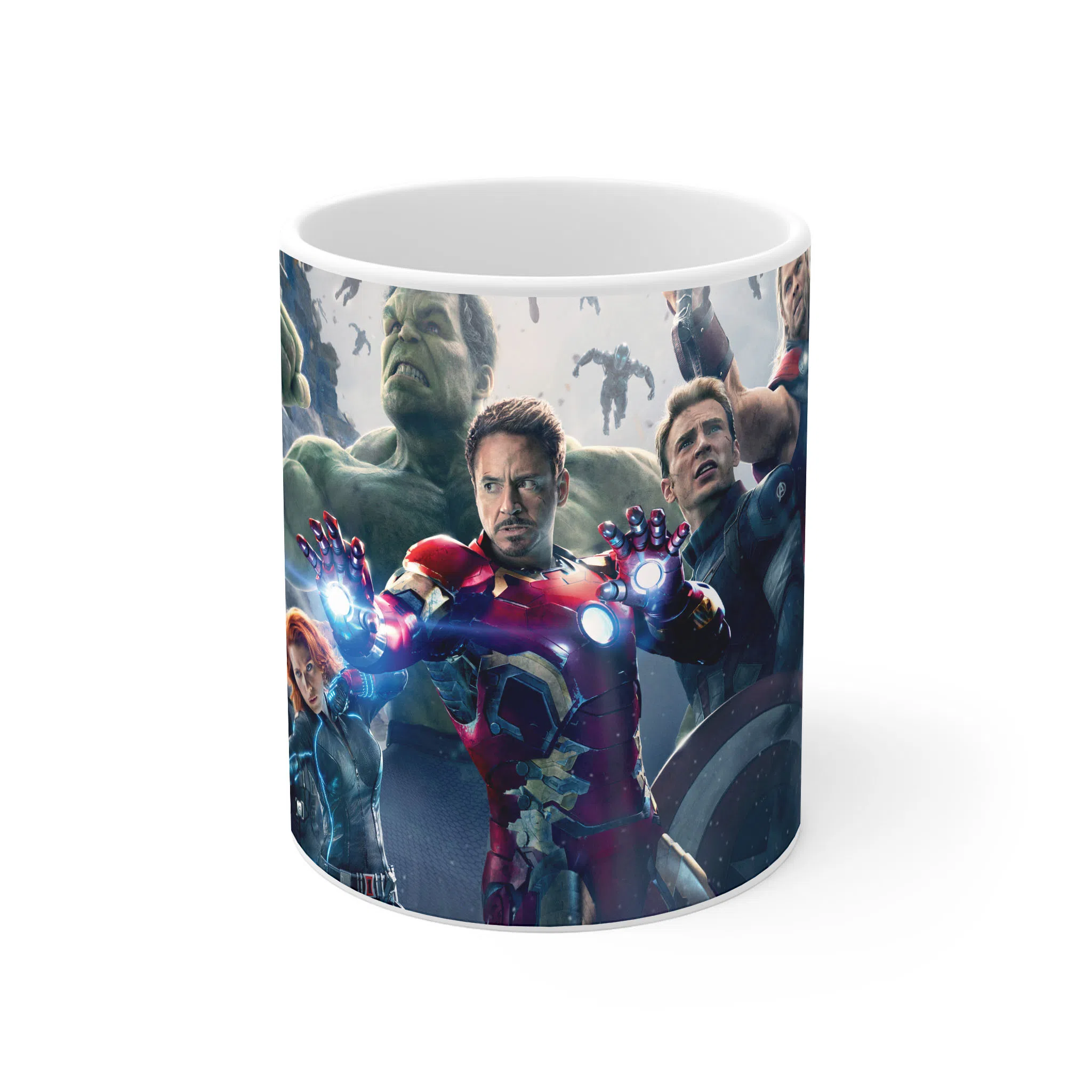 ماگ لیمینات طرح فیلم انتقام‌جویان Avengers قهرمانان مارول در صحنه نبرد کد NM10606