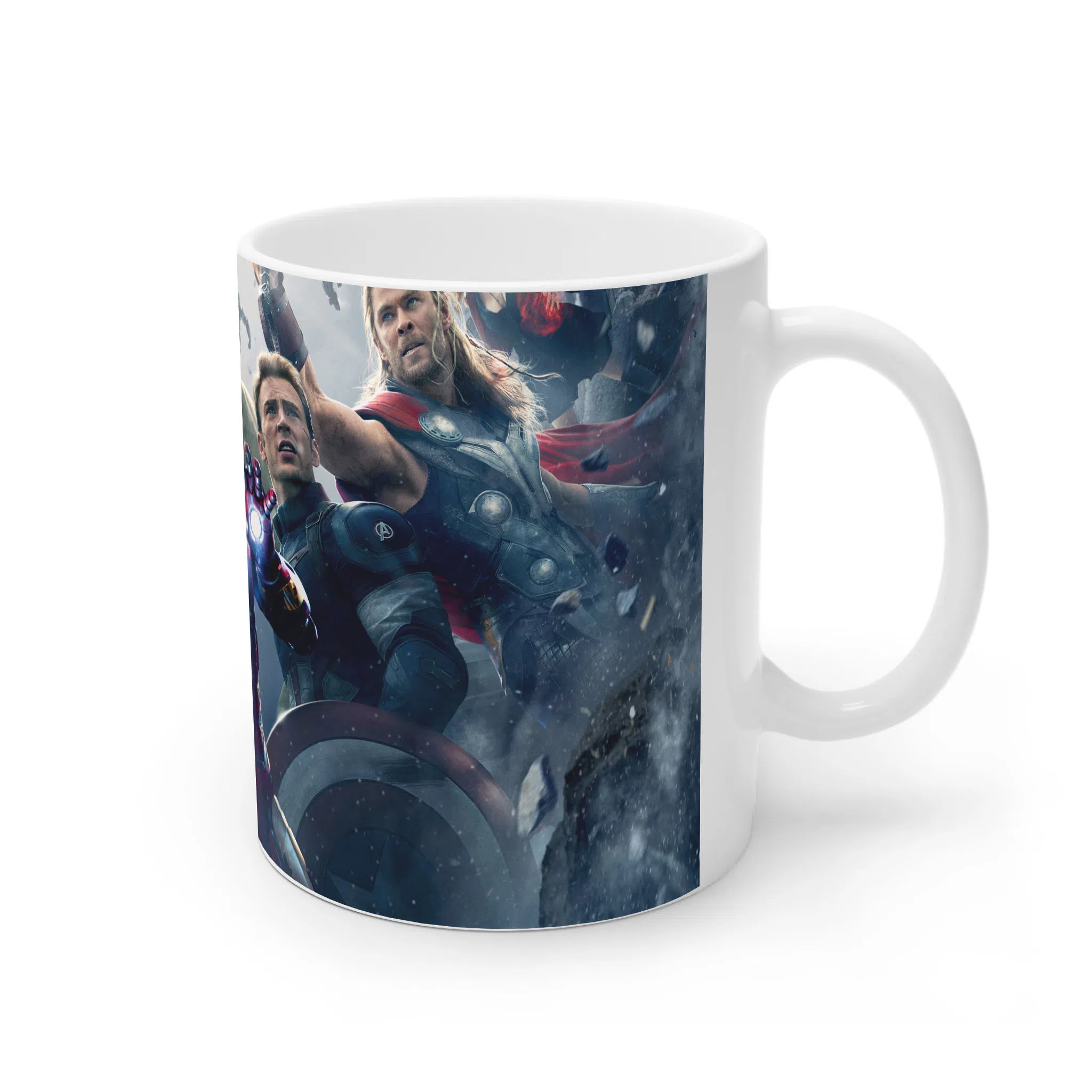 ماگ لیمینات طرح فیلم انتقام‌جویان Avengers قهرمانان مارول در صحنه نبرد کد NM10606 — تصویر 2