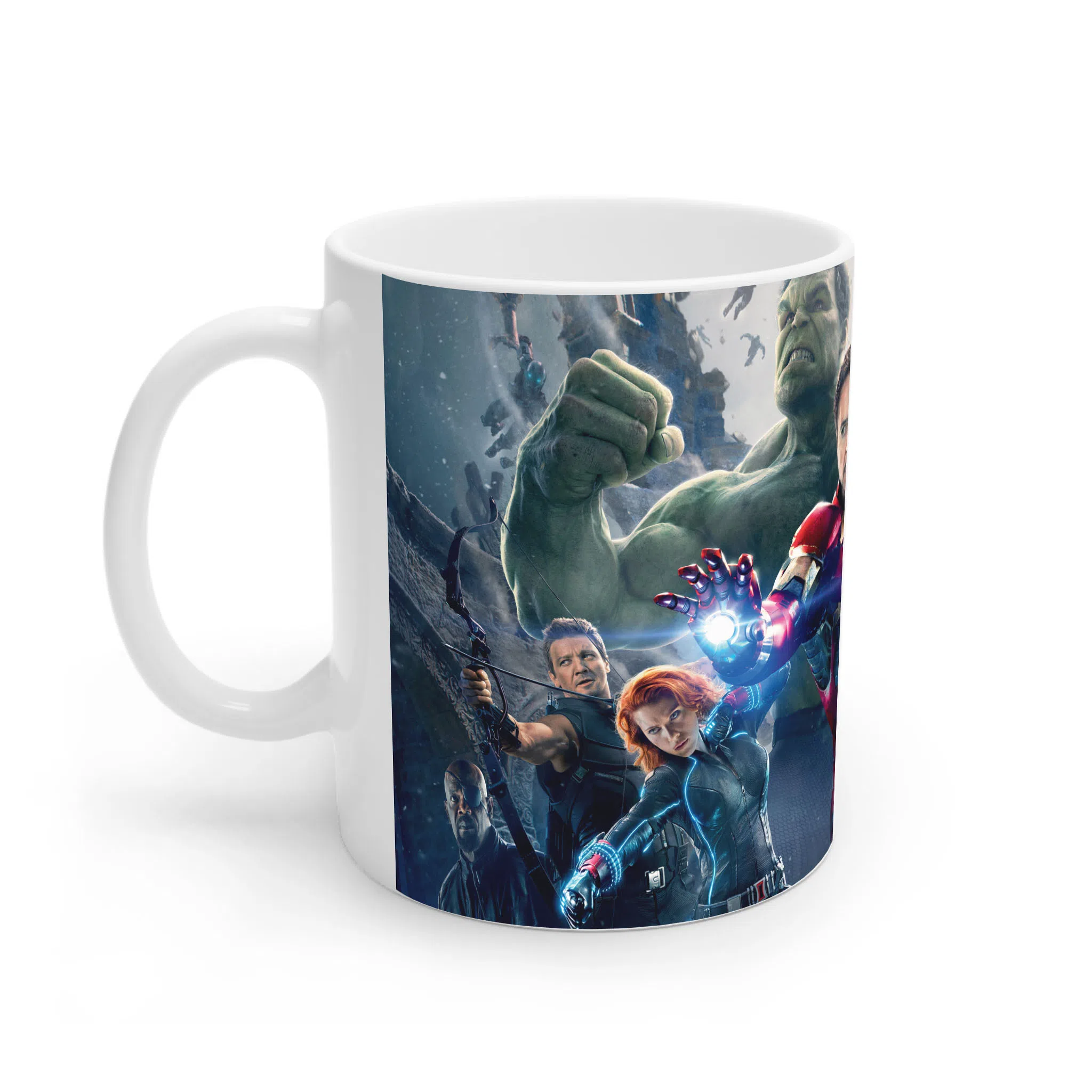 ماگ لیمینات طرح فیلم انتقام‌جویان Avengers قهرمانان مارول در صحنه نبرد کد NM10606 — تصویر 3