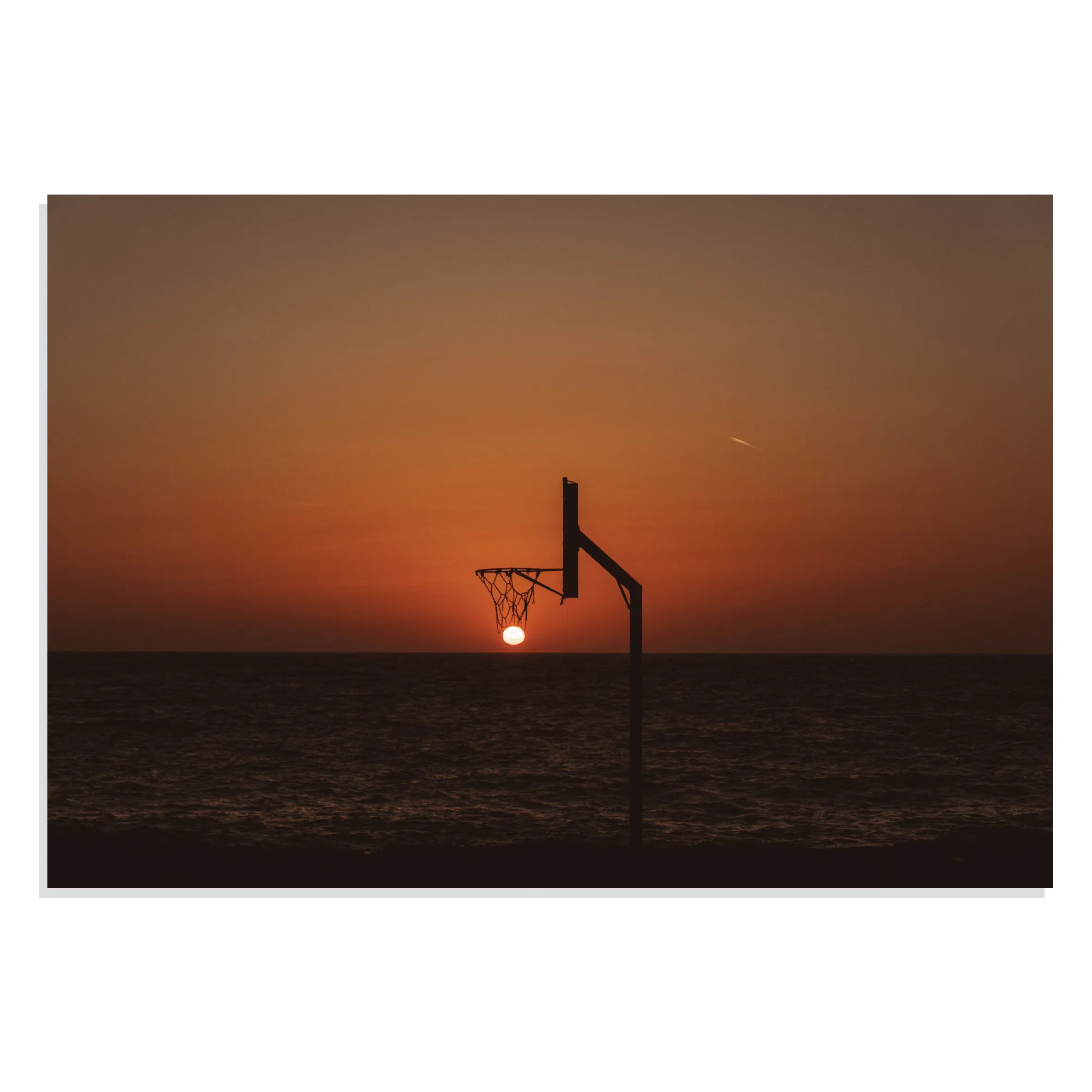 تابلو شاسی طرح عکس هنری خورشید و بسکتبال Sun &amp; Basketball Photography مدل NV0898