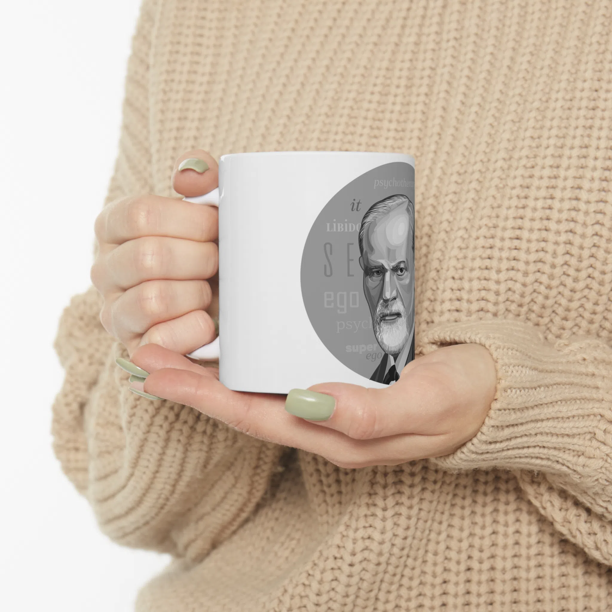 ماگ طرح روز روان شناس و روان کاوی فروید psychologists day مدل NM3231 — تصویر 4
