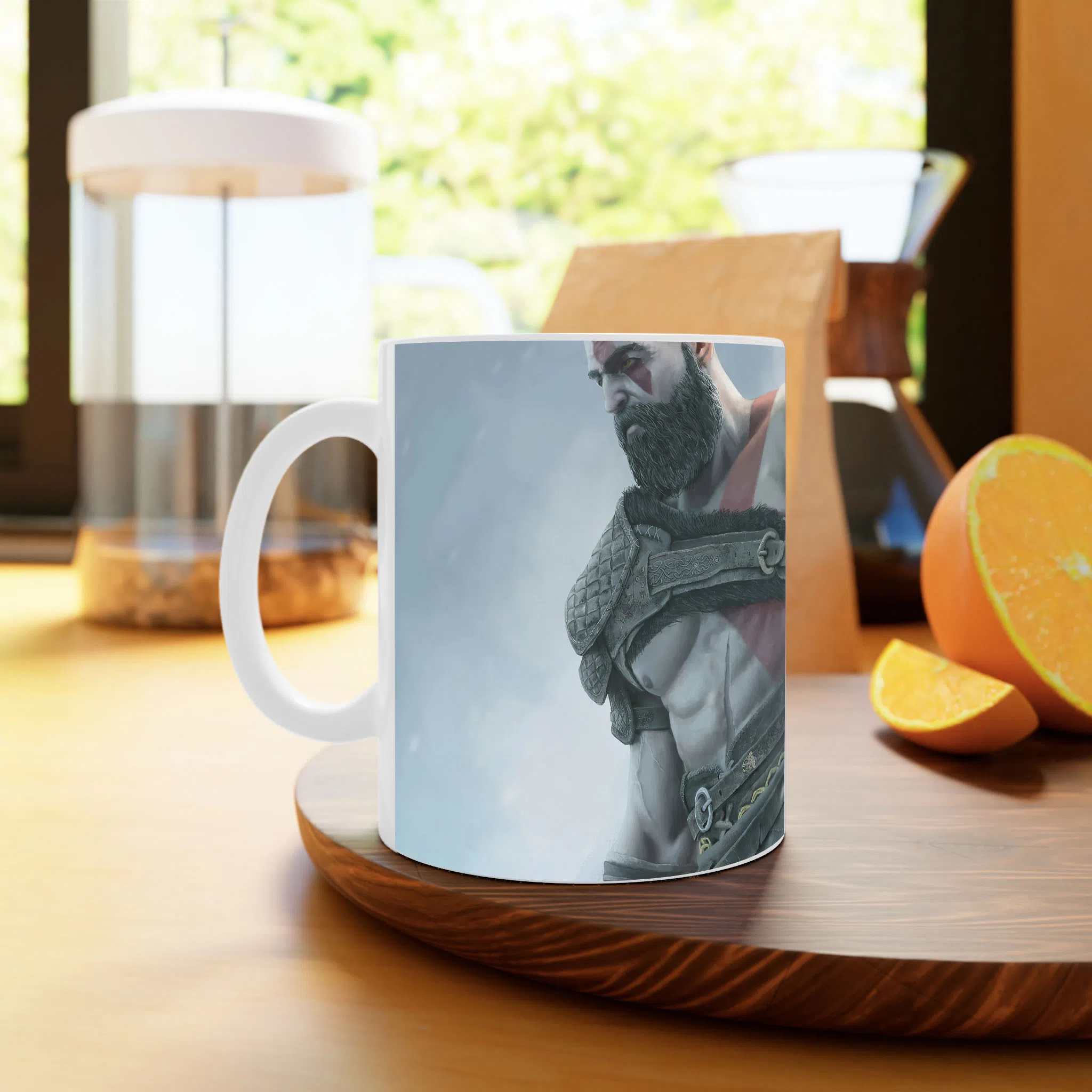 ماگ لیمینات طرح بازی خدای جنگ گاد آف وار God of War Kratos Game کد NM7797 — تصویر 3