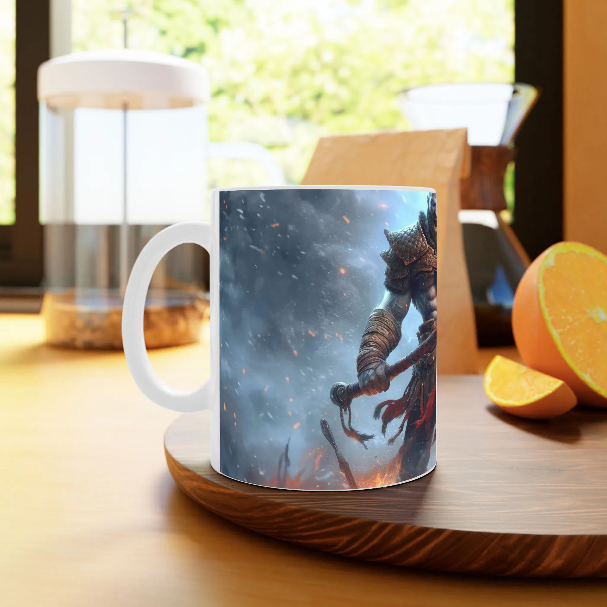 ماگ لیمینات طرح بازی خدای جنگ گاد آف وار God of War Kratos Game کد NM7823 — تصویر 3