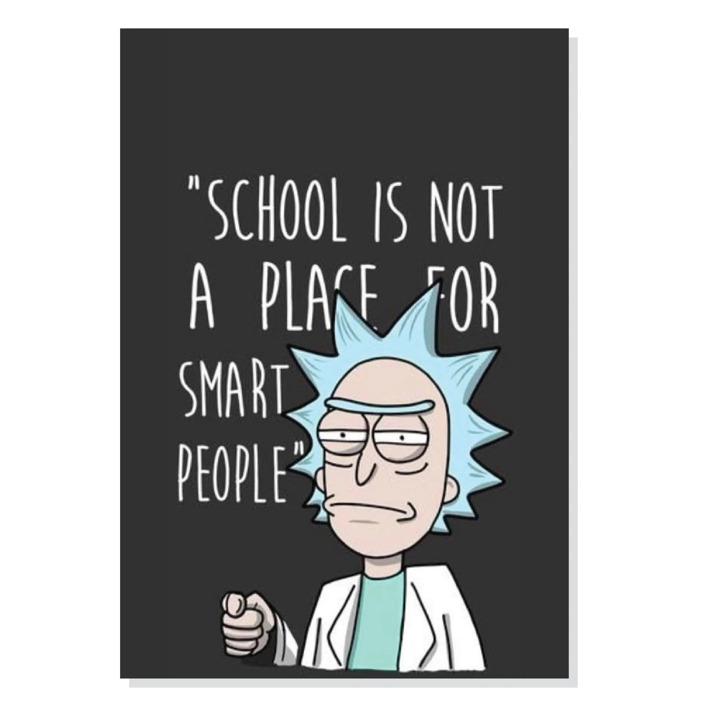 پوستر طرح انیمیشن سریالی ریک و مورتی مدل M0268 M0268 Rick and Morty Animation Series Quote Chassis Panel