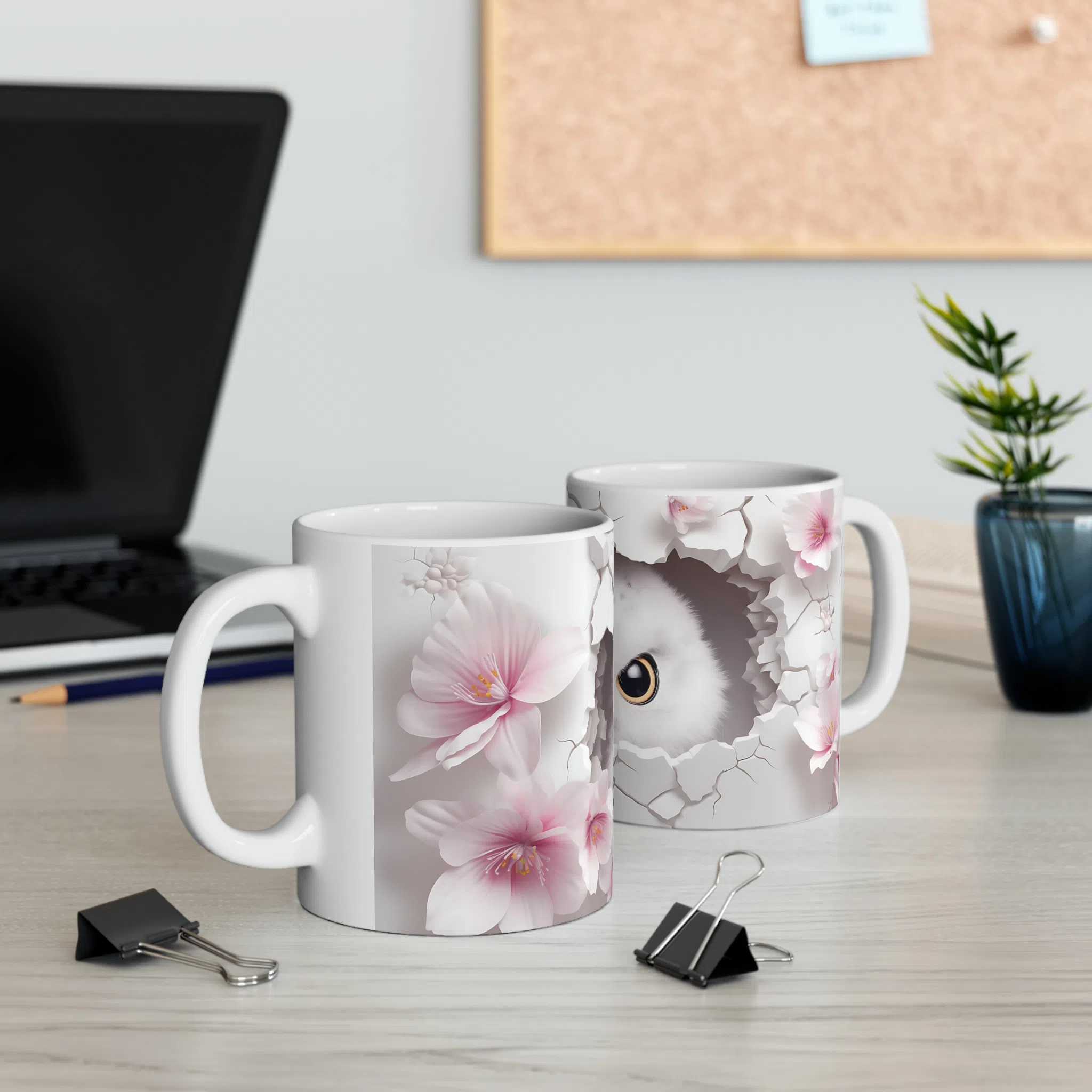 ماگ طرح سه بعدی حیوانات جغد owl مدل NM3205 — تصویر 3