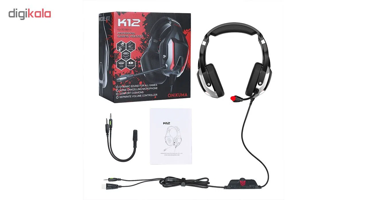 هدفون مخصوص بازی اونیکوما مدل K12 — تصویر 4