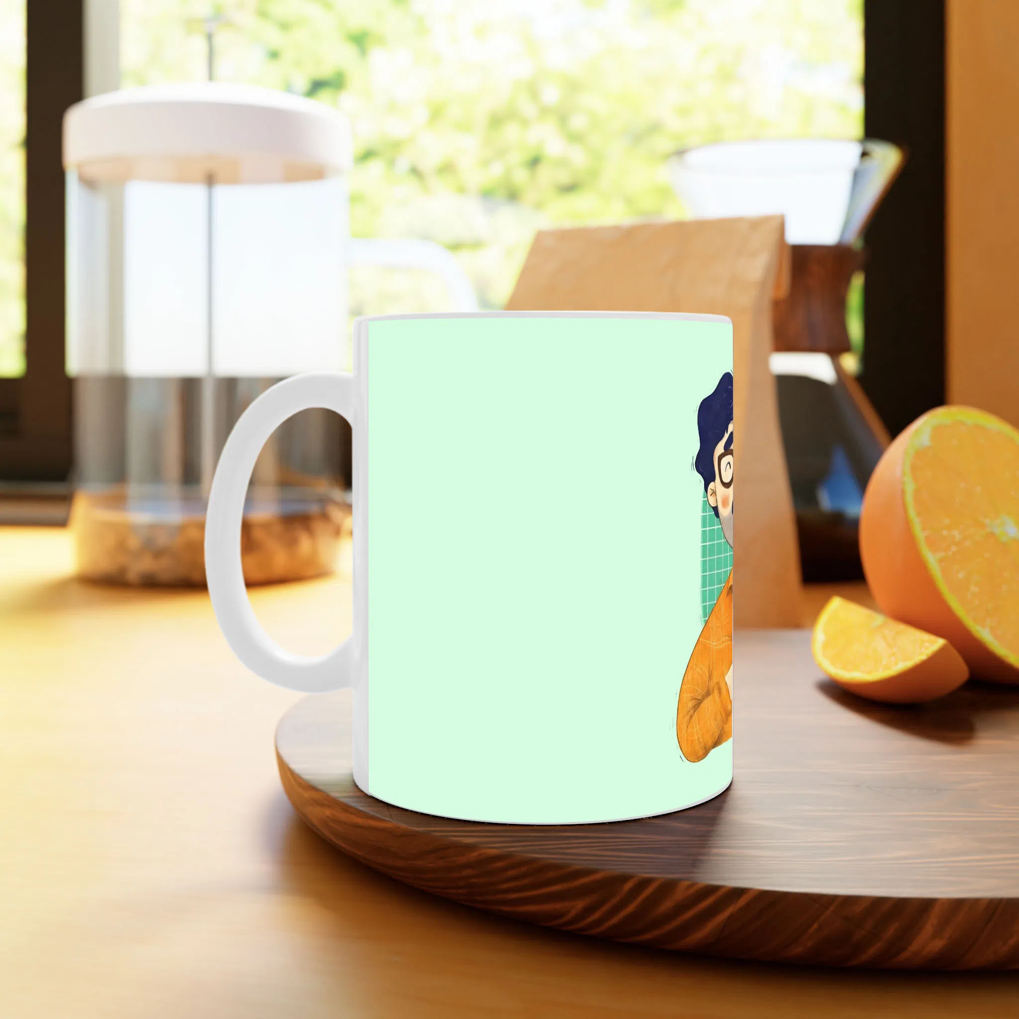 ماگ لیمینات طرح مرد و چای کد NM14269 — تصویر 3