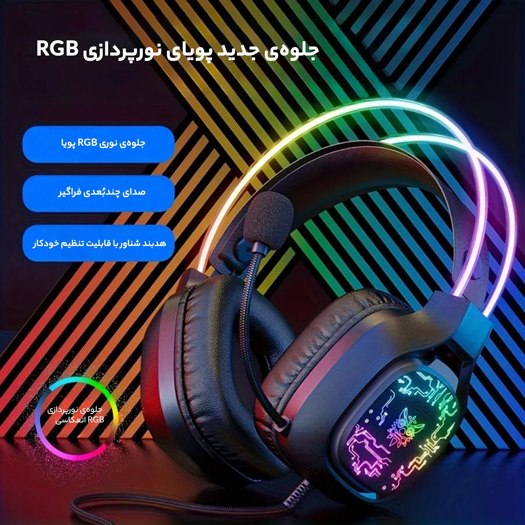 هدست گیمینگ اونیکوما مدل X22 — تصویر 12