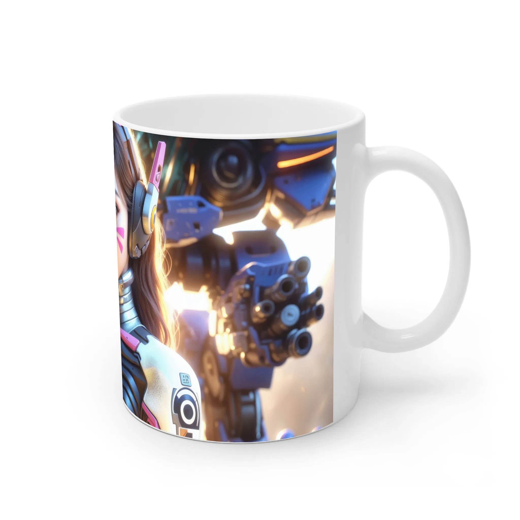 ماگ لیمینات طرح بازی اوورواچ Overwatch Game دی‌وا (D.Va) قهرمان مکاپایلوت کد NM8751 — تصویر 3