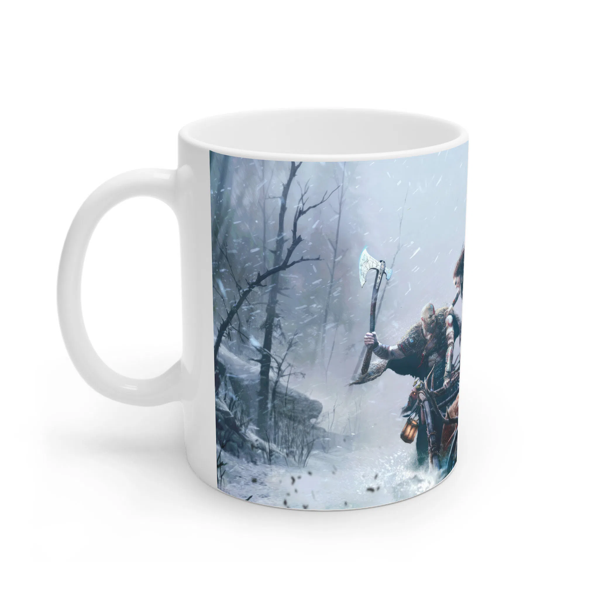 ماگ لیمینات طرح بازی خدای جنگ گاد آف وار God of War Kratos Game نبرد حماسی در برف کد NM7779 — تصویر 2