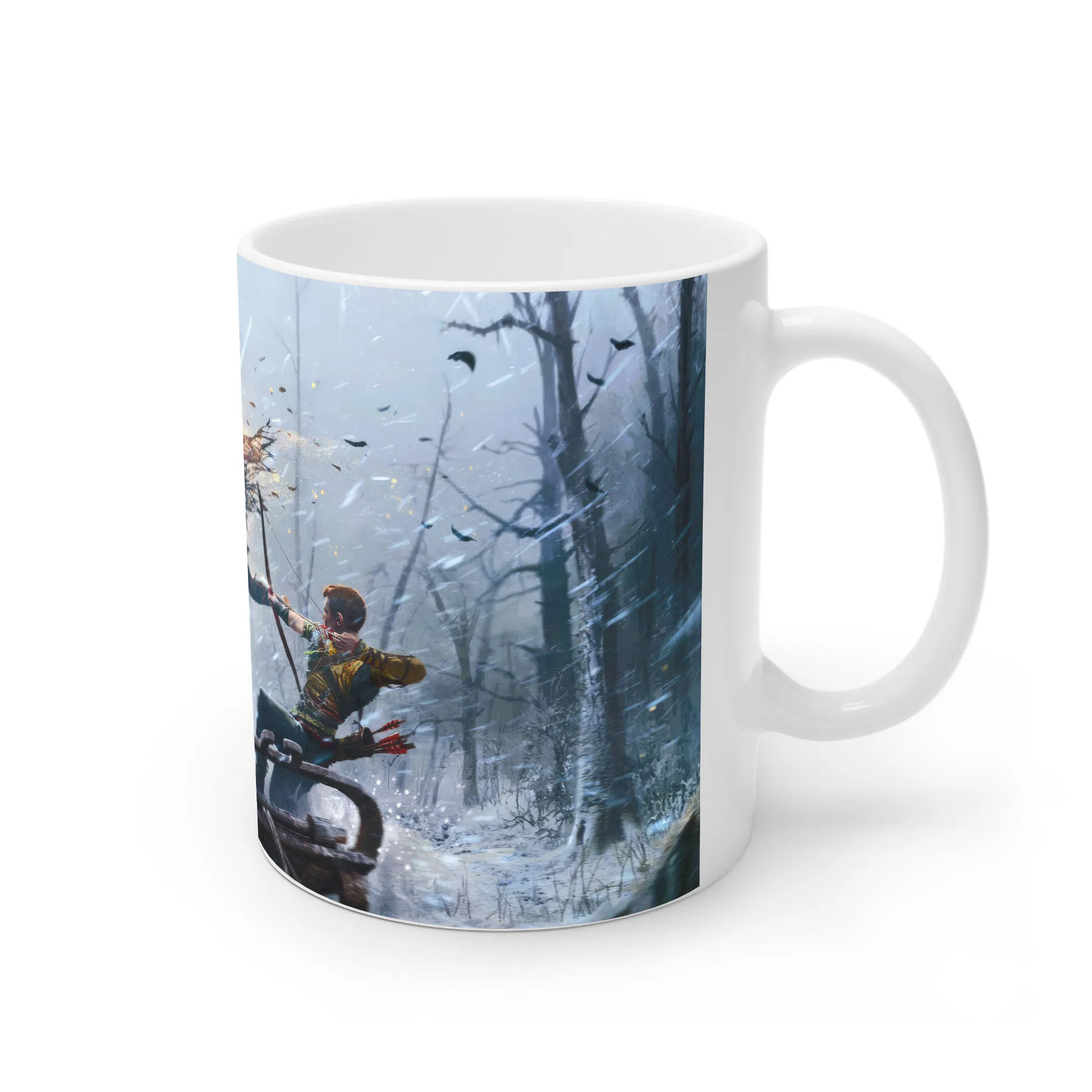 ماگ لیمینات طرح بازی خدای جنگ گاد آف وار God of War Kratos Game نبرد حماسی در برف کد NM7779 — تصویر 3
