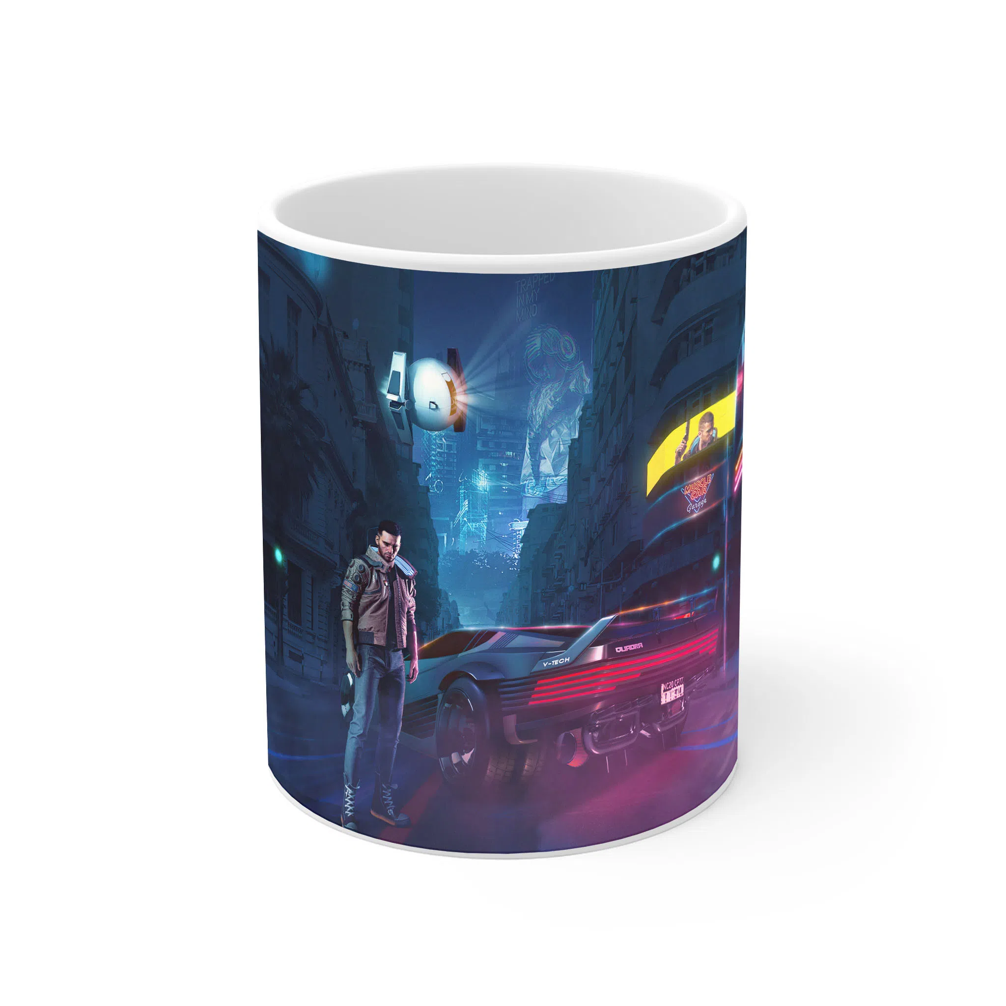 ماگ لیمینات طرح بازی سایبرپانک Cyberpunk 2077 Game کد NM6617 — تصویر 4