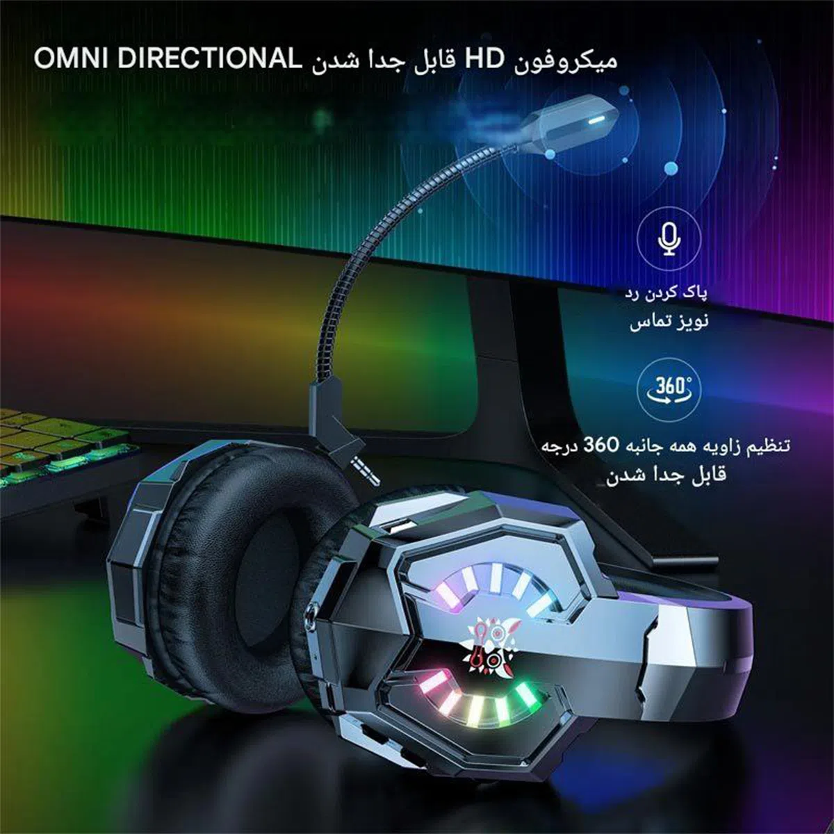 هدست بی سیم گیمینگ اونیکوما مدل B15 — تصویر 5
