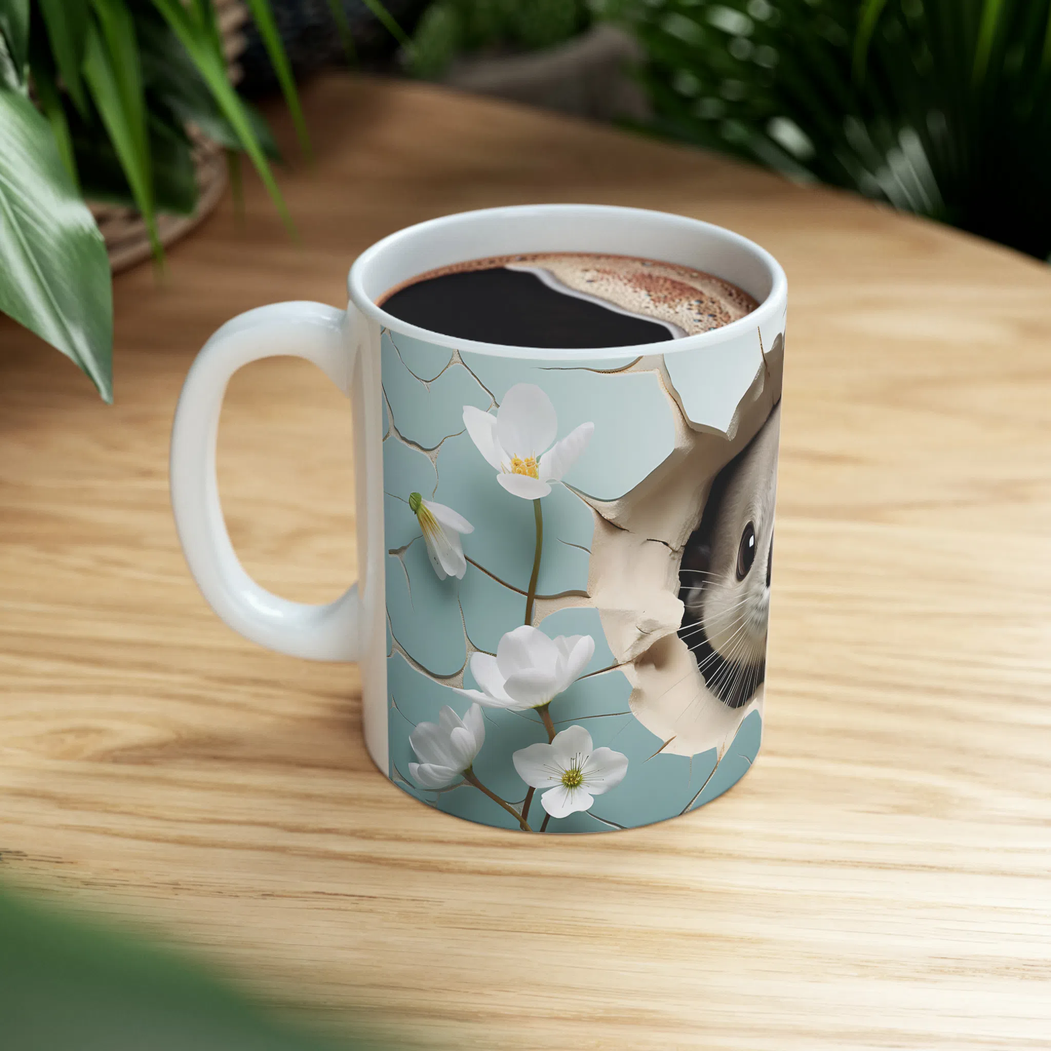 ماگ طرح سه بعدی سمور در سنگ مدل NM3064 — تصویر 2