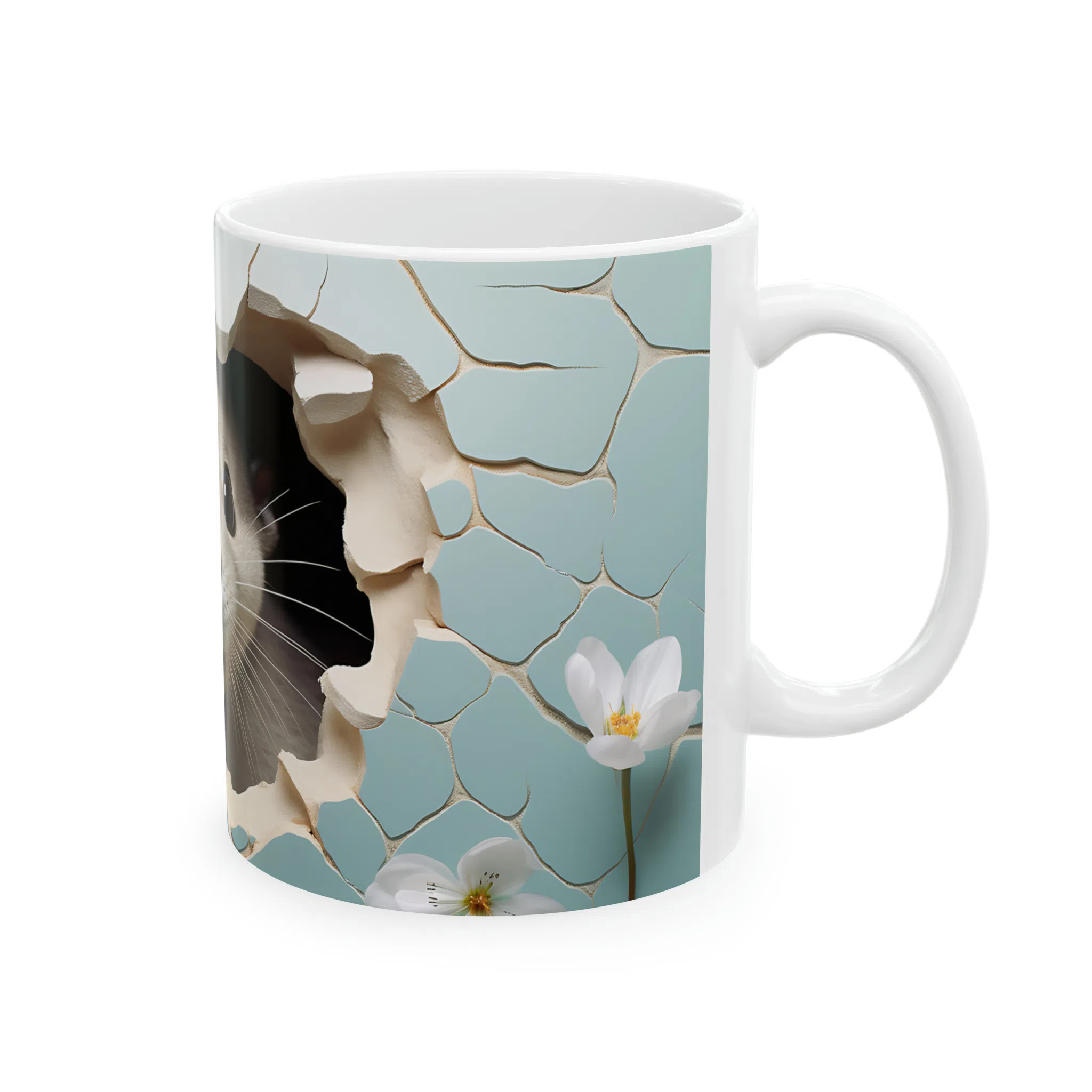 ماگ طرح سه بعدی سمور در سنگ مدل NM3064 — تصویر 5