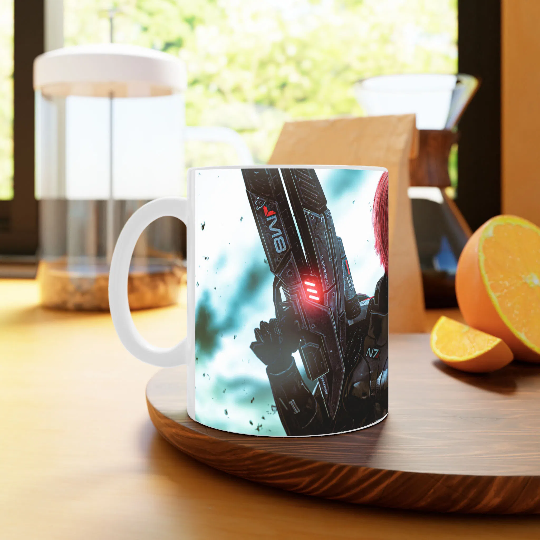 ماگ لیمینات طرح بازی مس افکت Mass Effect Game فرمانده شپرد کد NM8349 — تصویر 4