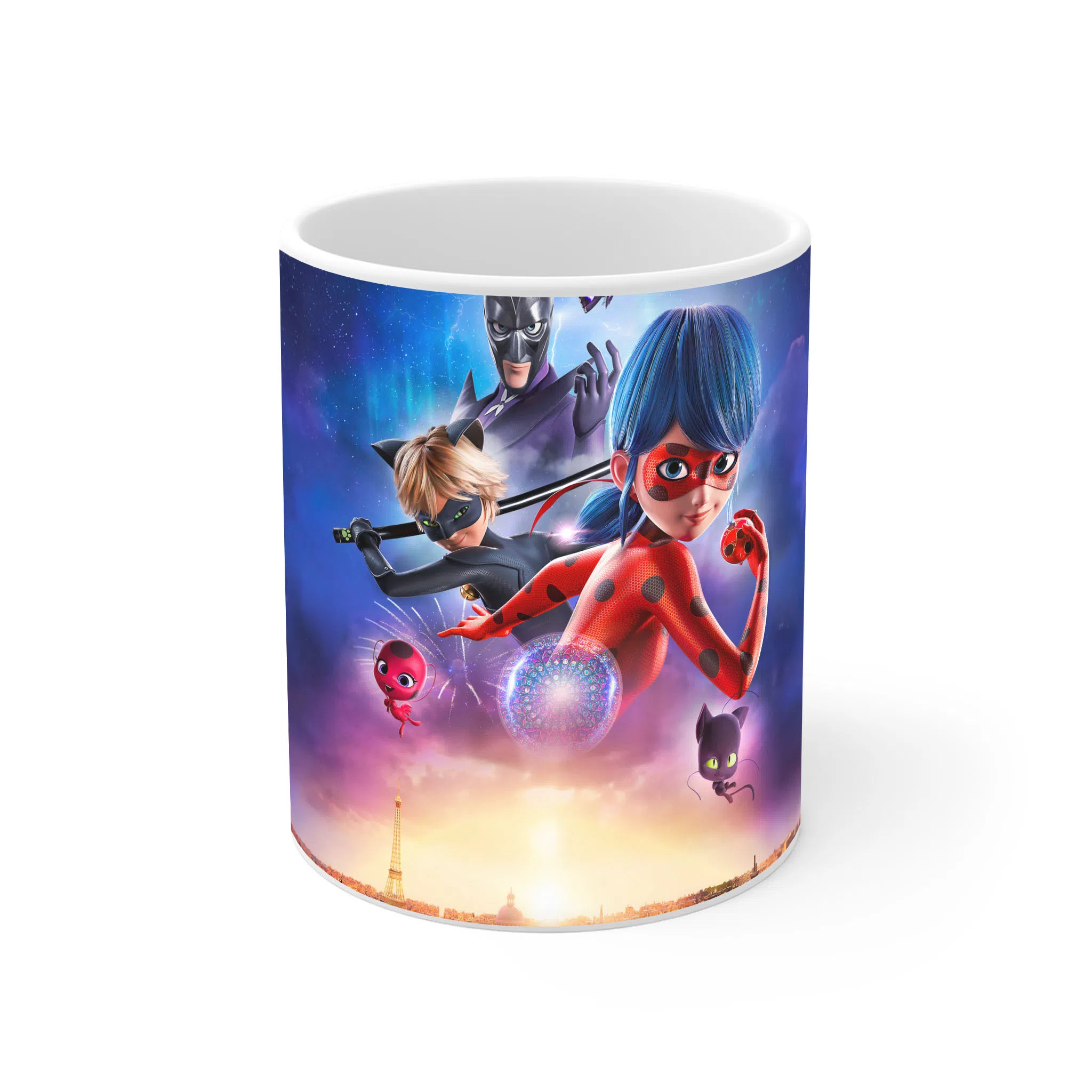 ماگ لیمینات طرح فیلم دختر کفشدوزکی و دختر گربه ای Ladybug And Cat Noir کد NM11887
