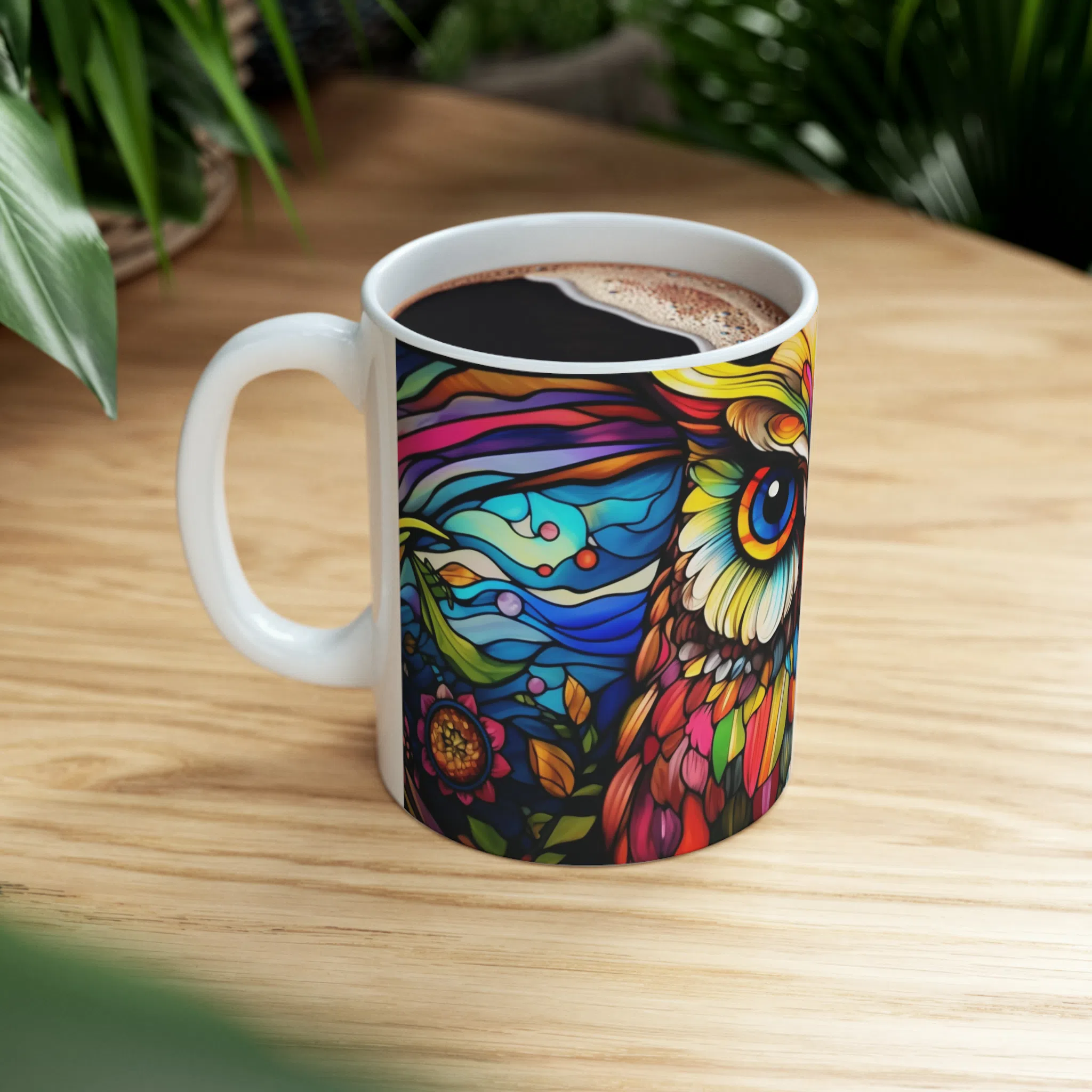 ماگ طرح سه بعدی جغد رنگارنگ مدل NM3010 — تصویر 6