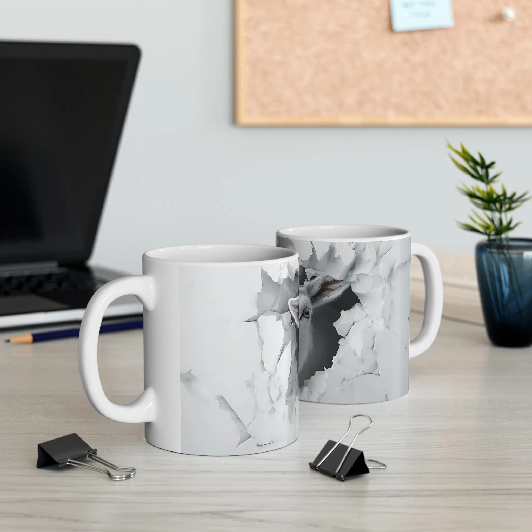 ماگ طرح سه بعدی حیوانات گوزن deer مدل NM3170 — تصویر 3