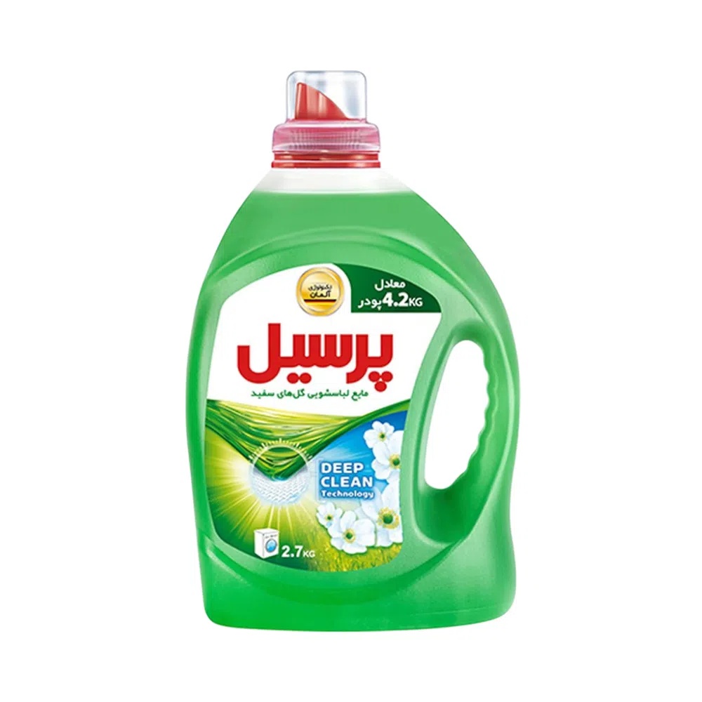 مایع لباسشویی پرسیل مدل گل های سفید - 2700 گرم