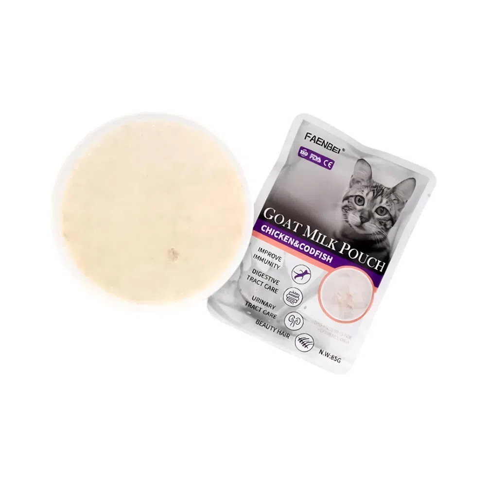 پوچ گربه مدل شیر با طعم مرغ و ماهی فنبی — تصویر 3