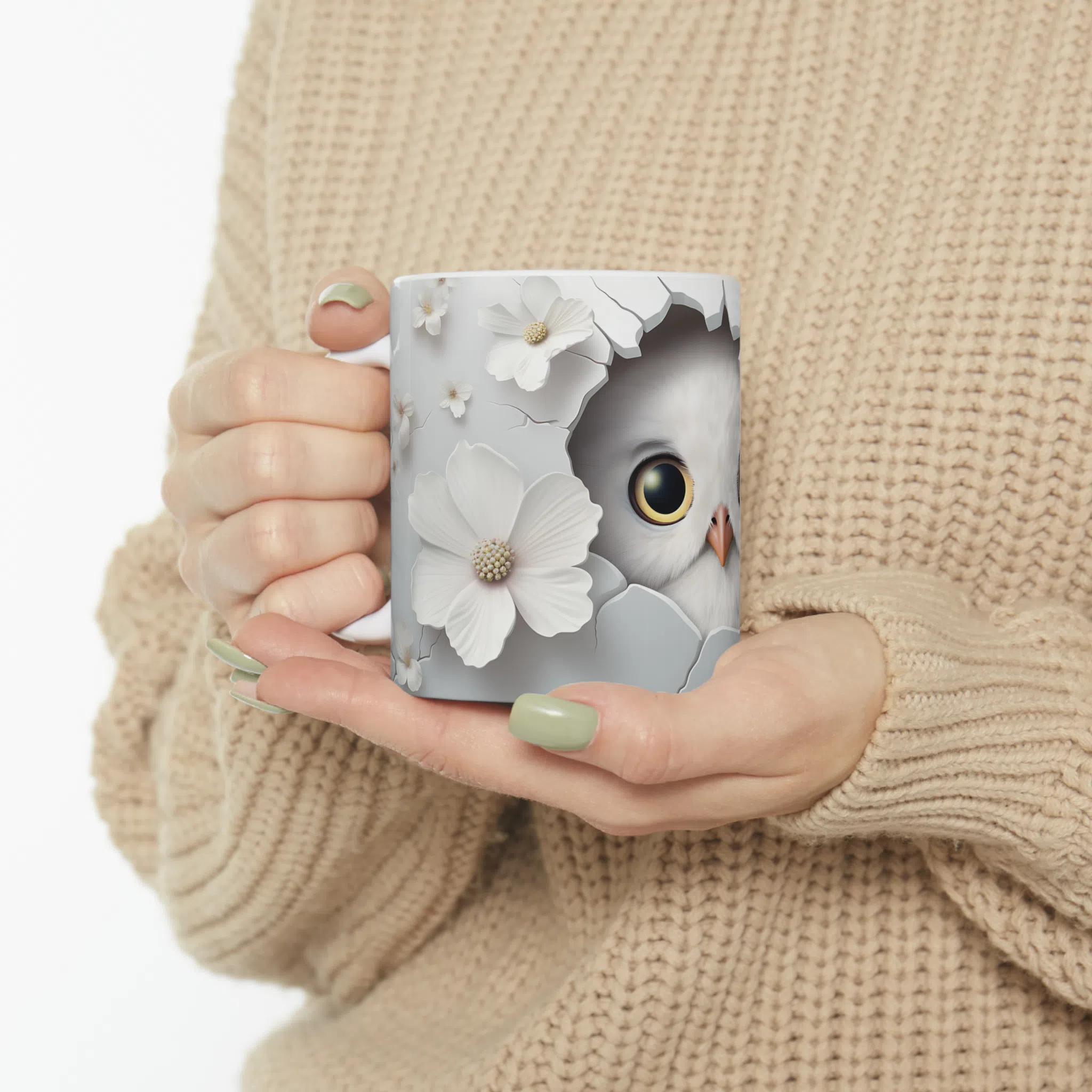 ماگ طرح سه بعدی حیوانات جغد owl مدل NM3177 — تصویر 5