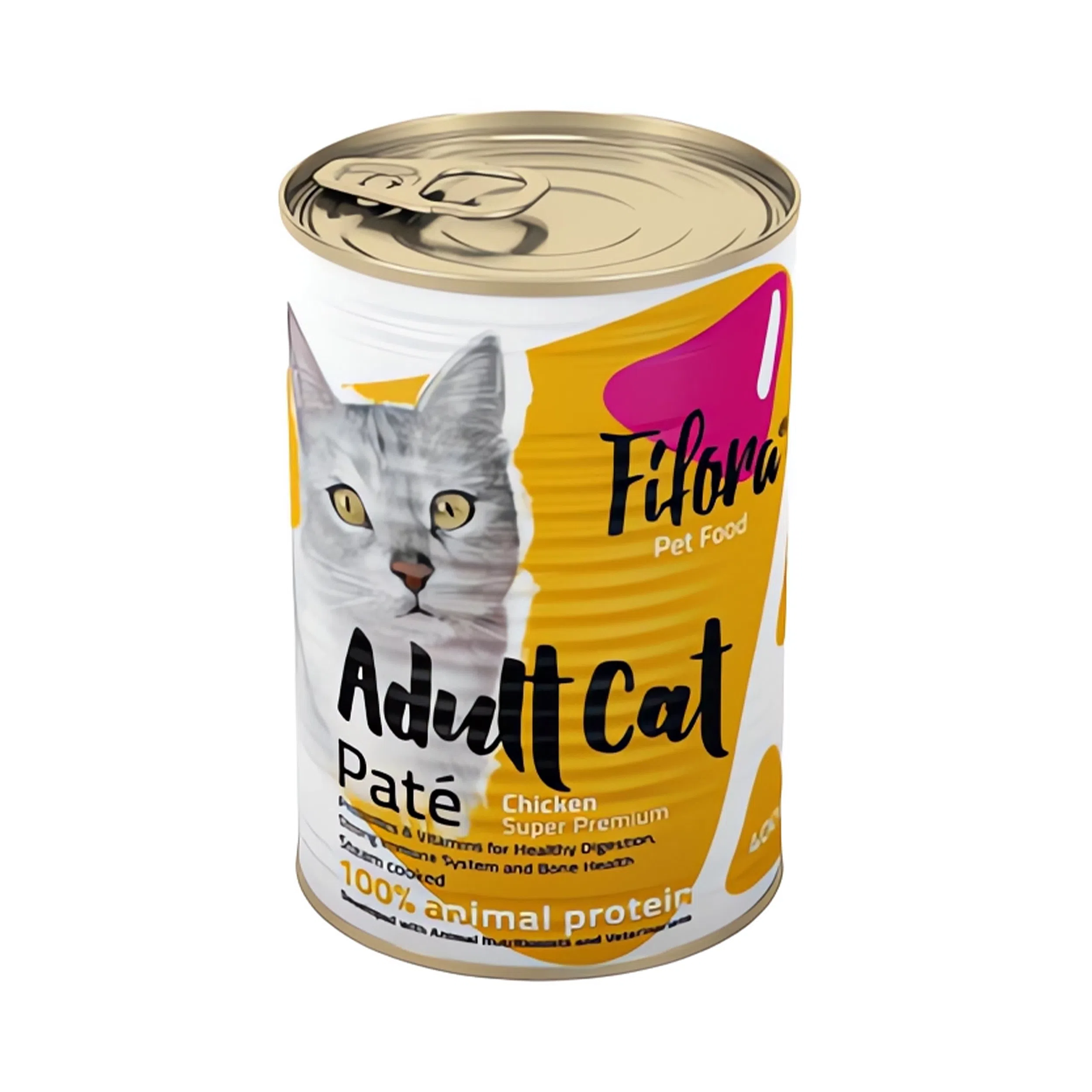 کنسرو غذای گربه فیفورا سوپر پریمیوم مدل Adult Cat Chicken طعم مرغ وزن 400 گرم