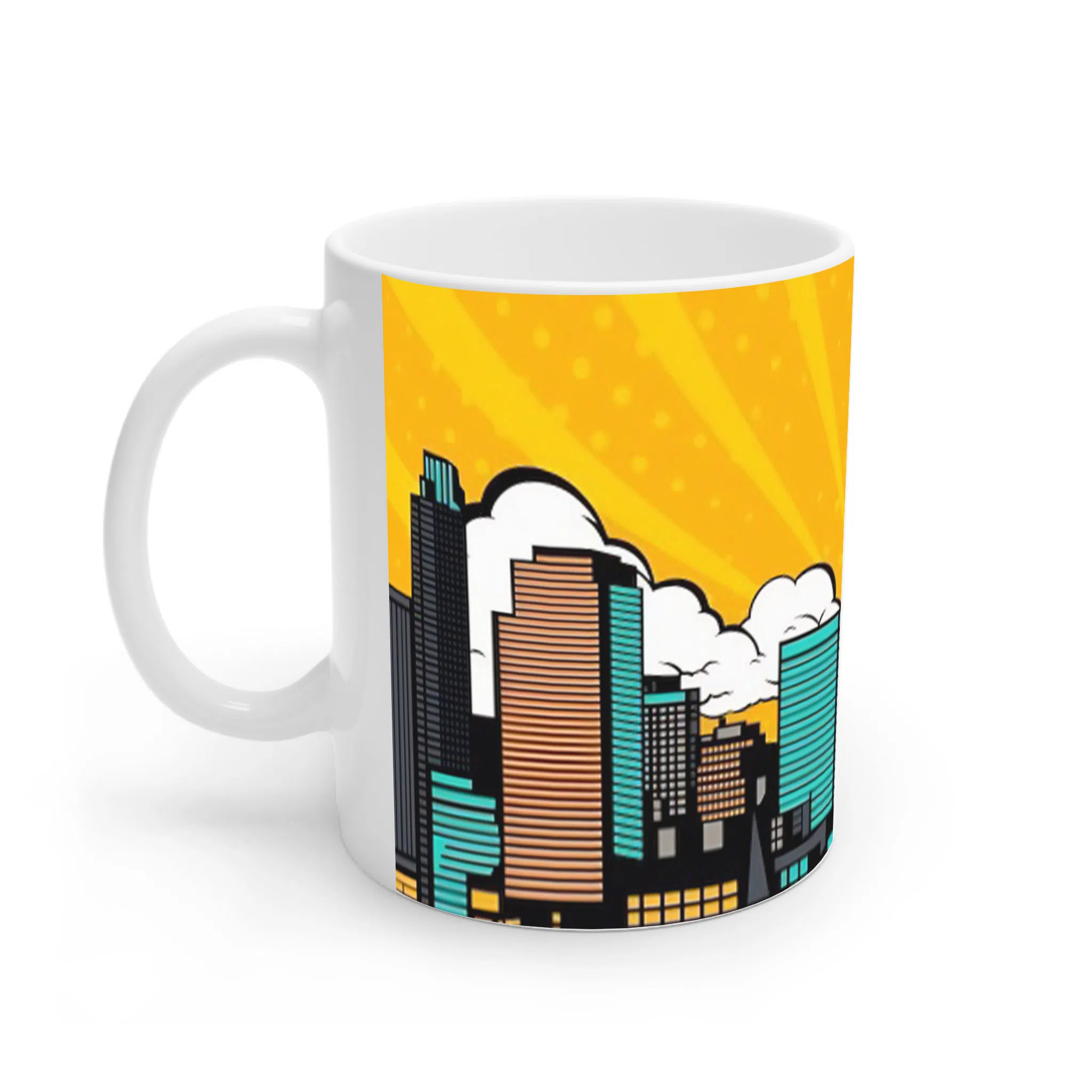 ماگ لیمینات طرح  comic book city کد NM15718 — تصویر 3