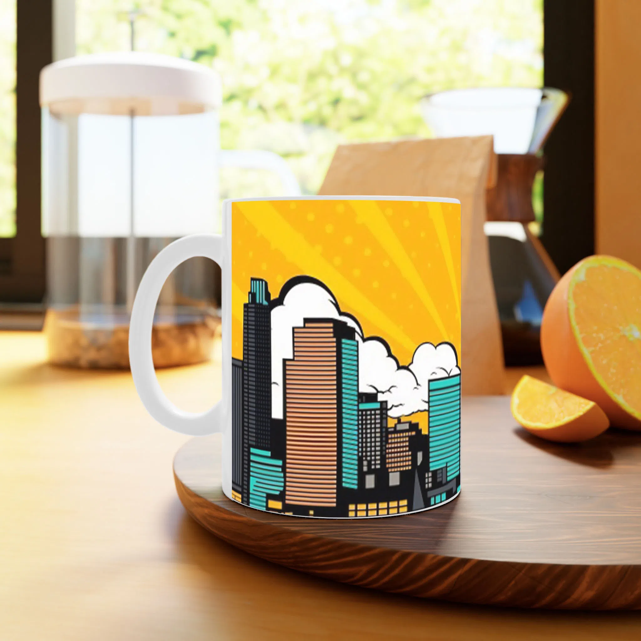 ماگ لیمینات طرح  comic book city کد NM15718 — تصویر 4