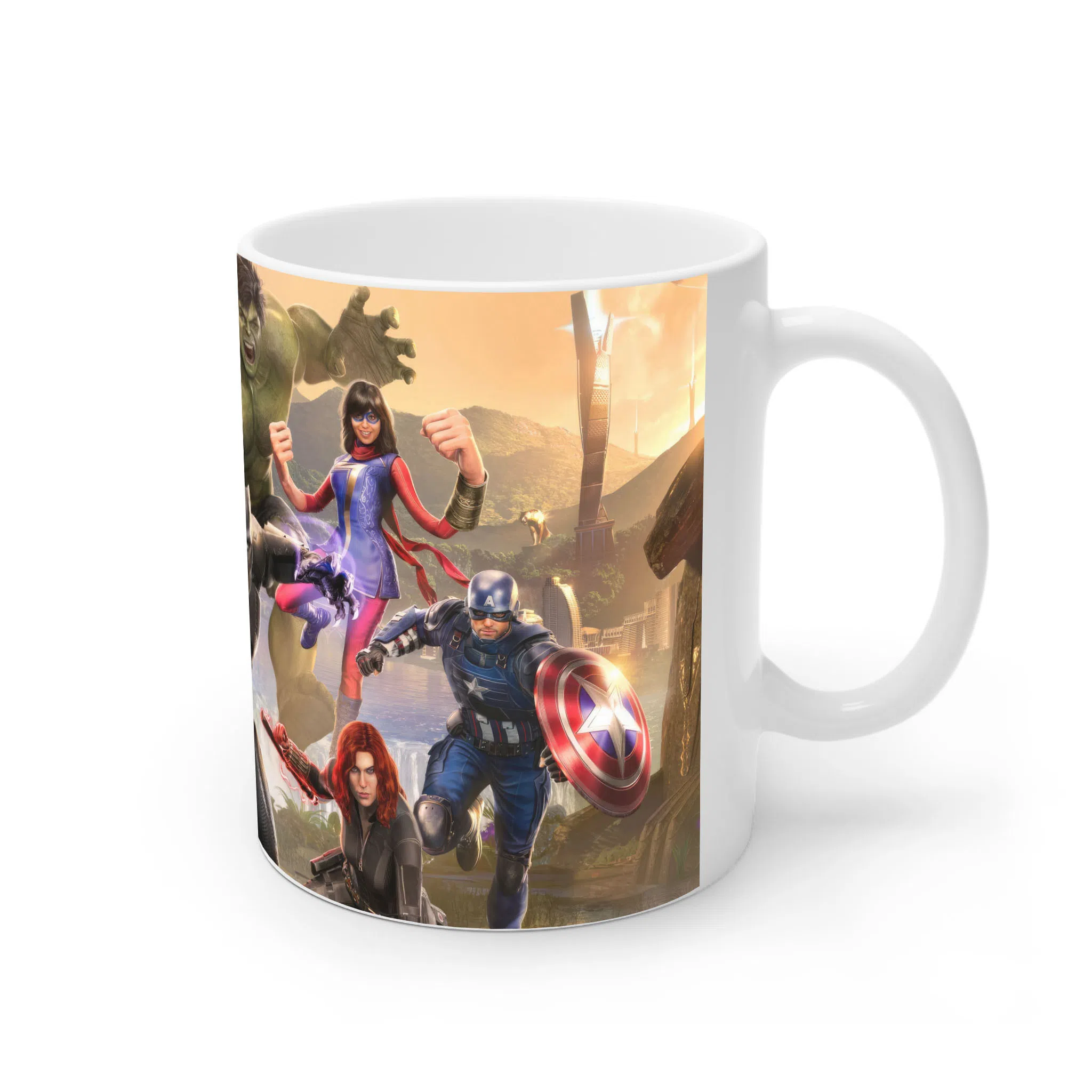 ماگ لیمینات طرح بازی Marvels Avengers Game کد NM8327 — تصویر 3
