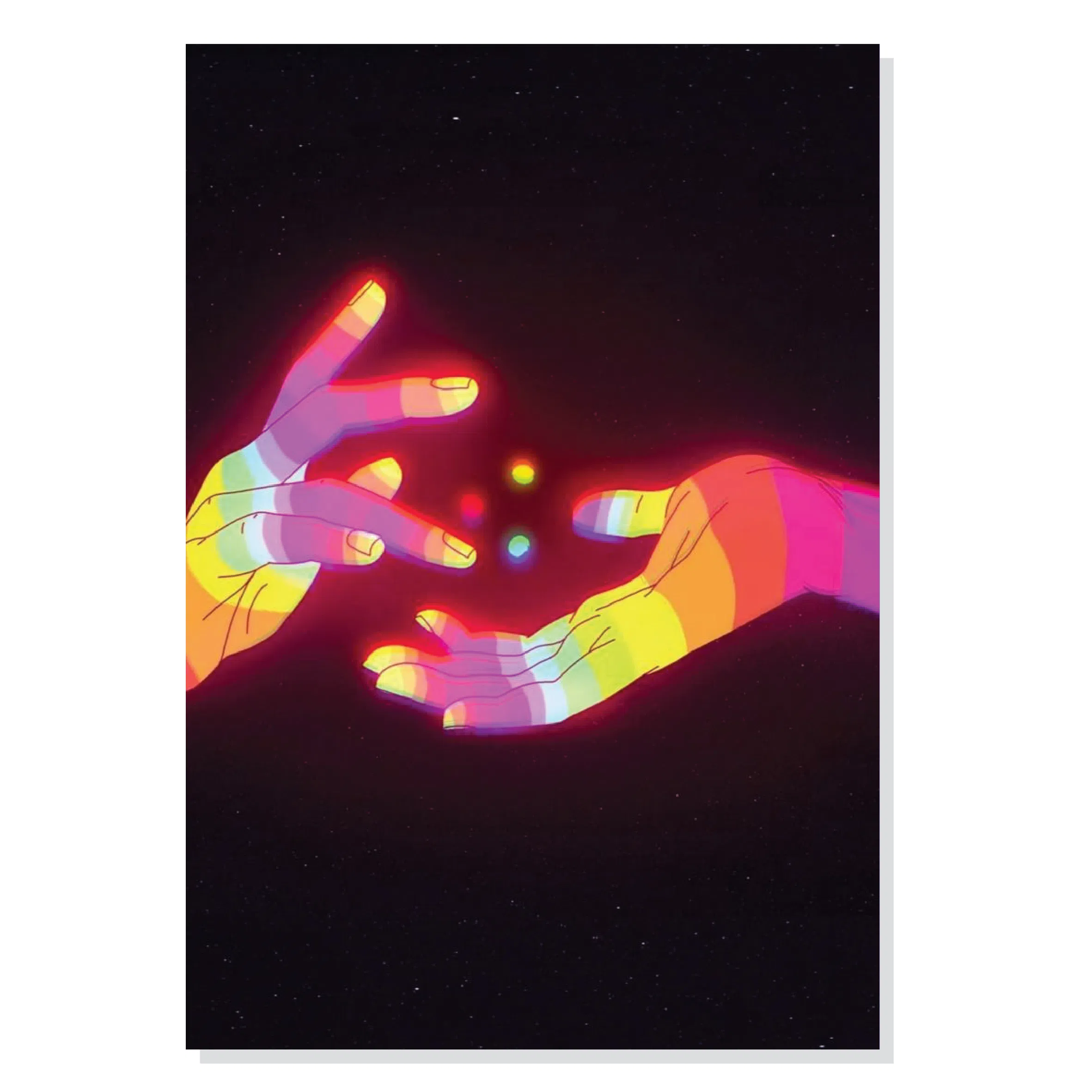 پوستر طرح دست های رنگی مدل M0263 M0263 Colorful Hands Chassis Panel