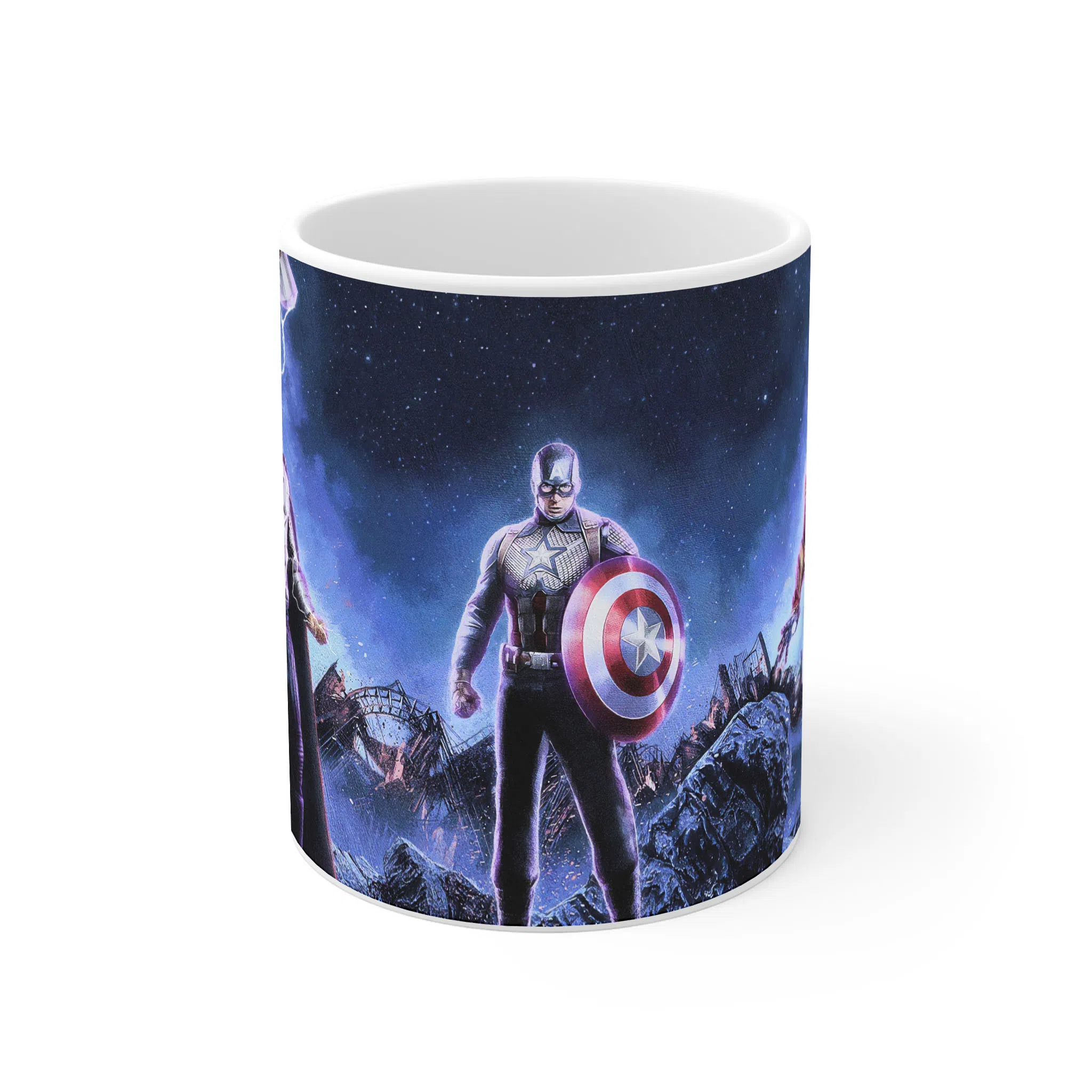 ماگ لیمینات طرح فیلم انتقام‌جویان Avengers کاپیتان آمریکا در میدان نبرد کد NM10616