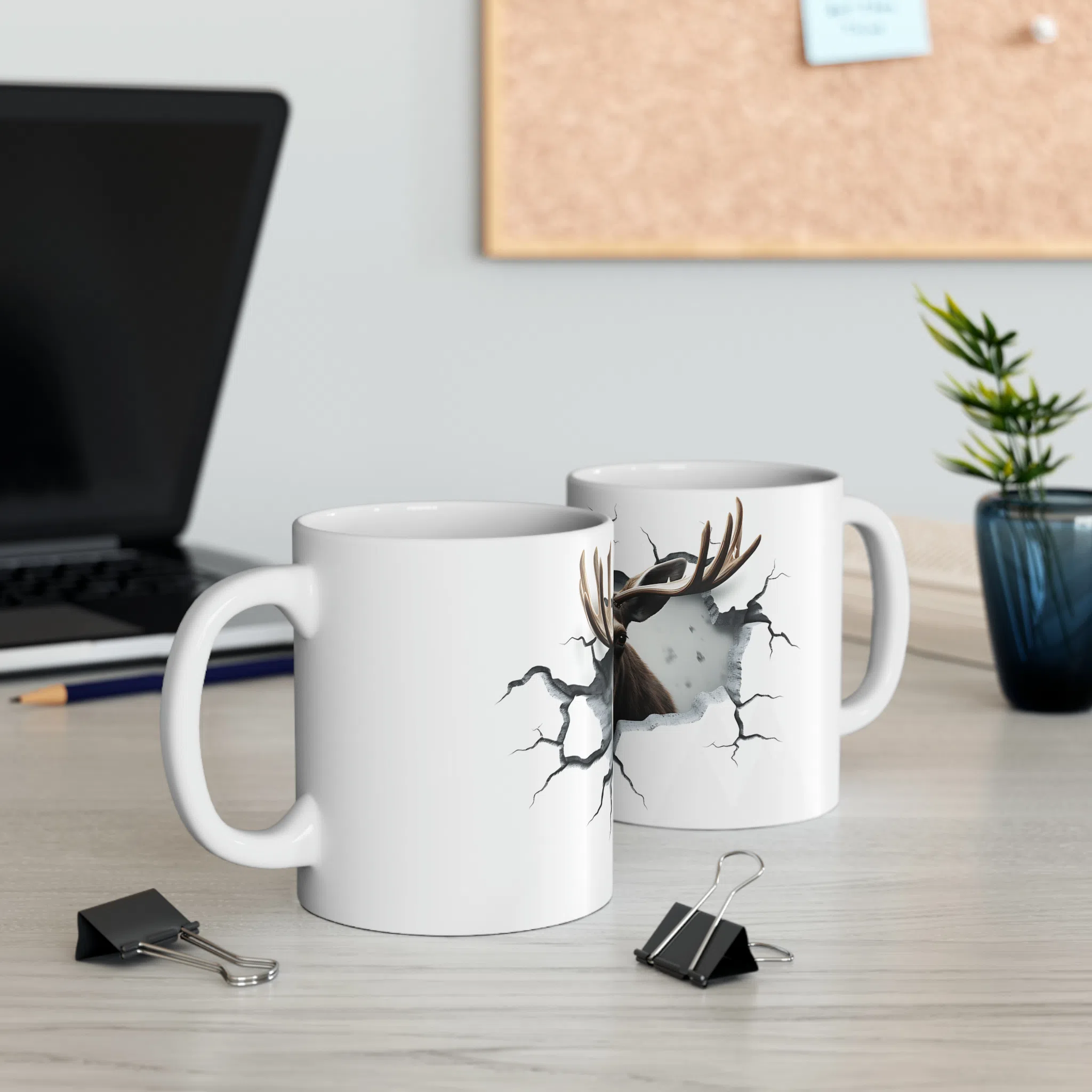 ماگ طرح سه بعدی گوزن deer مدل NM3168 — تصویر 3