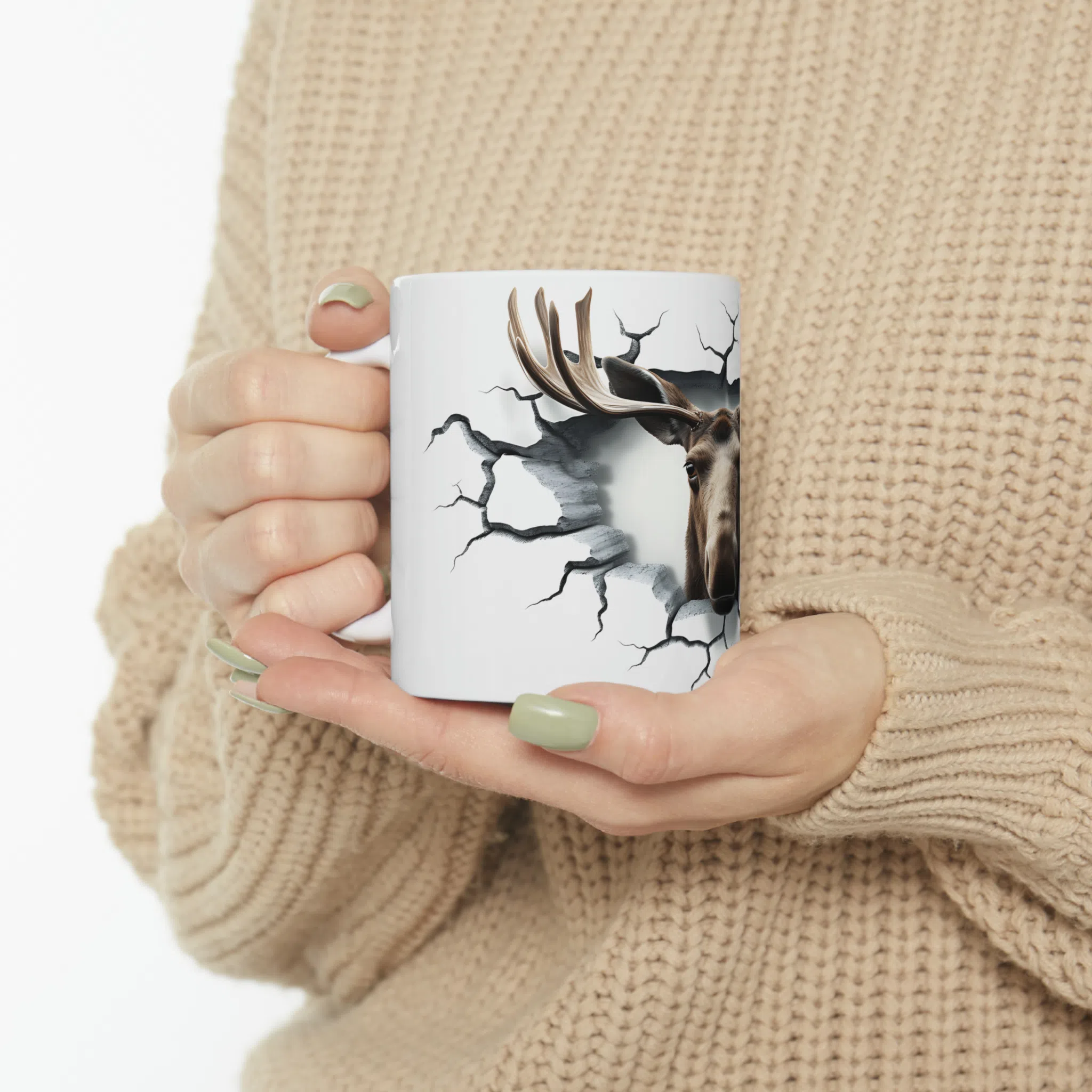 ماگ طرح سه بعدی گوزن deer مدل NM3168 — تصویر 5