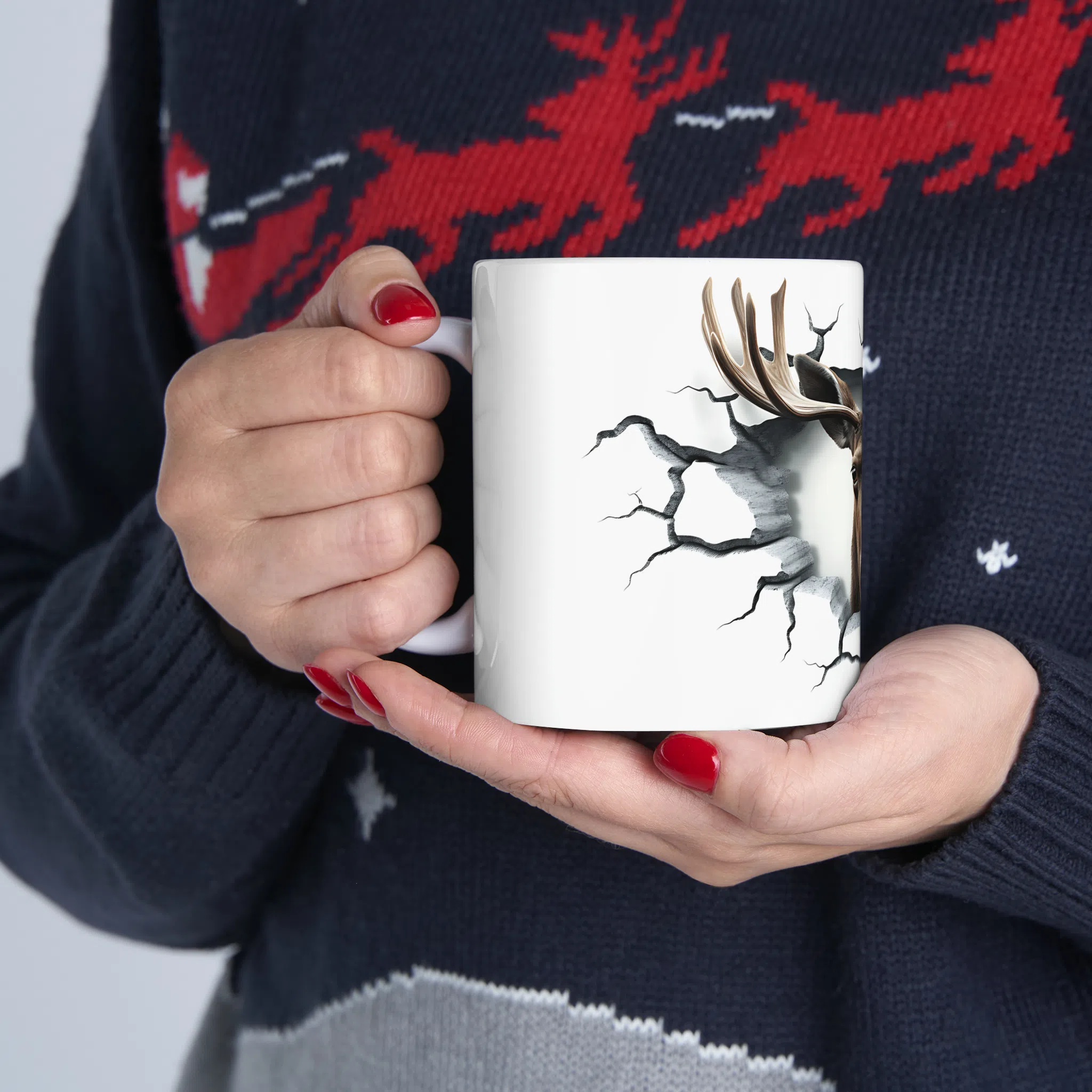 ماگ طرح سه بعدی گوزن deer مدل NM3168 — تصویر 6