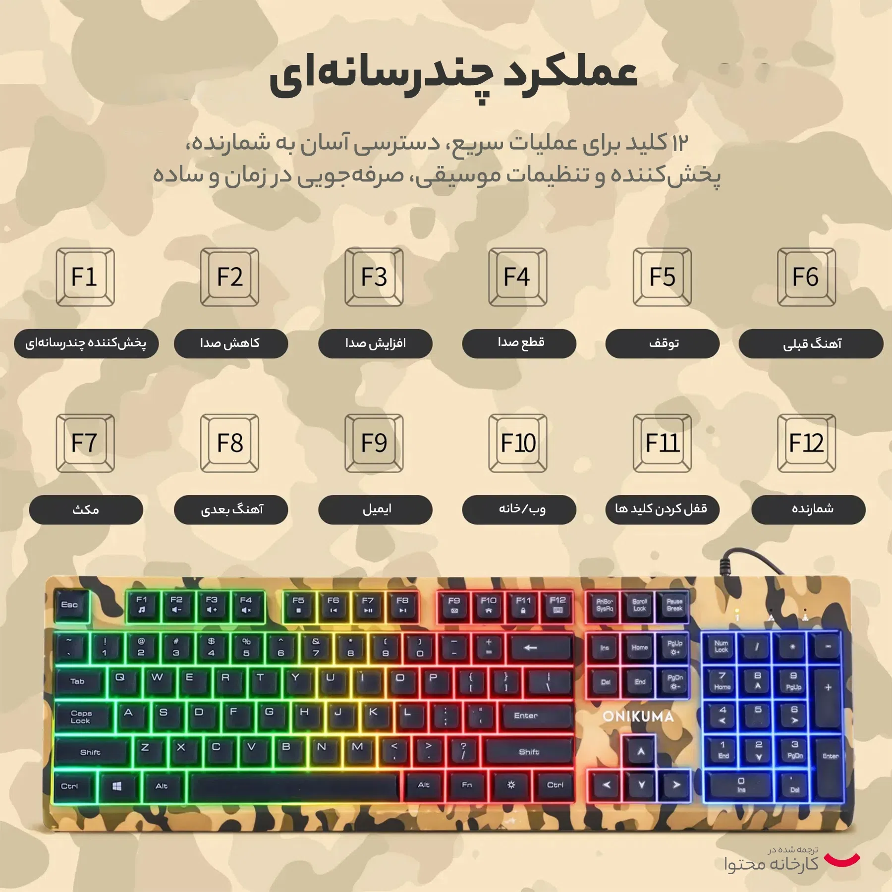 ست گیمینگ اونیکوما مدل TZ3001 — تصویر 3