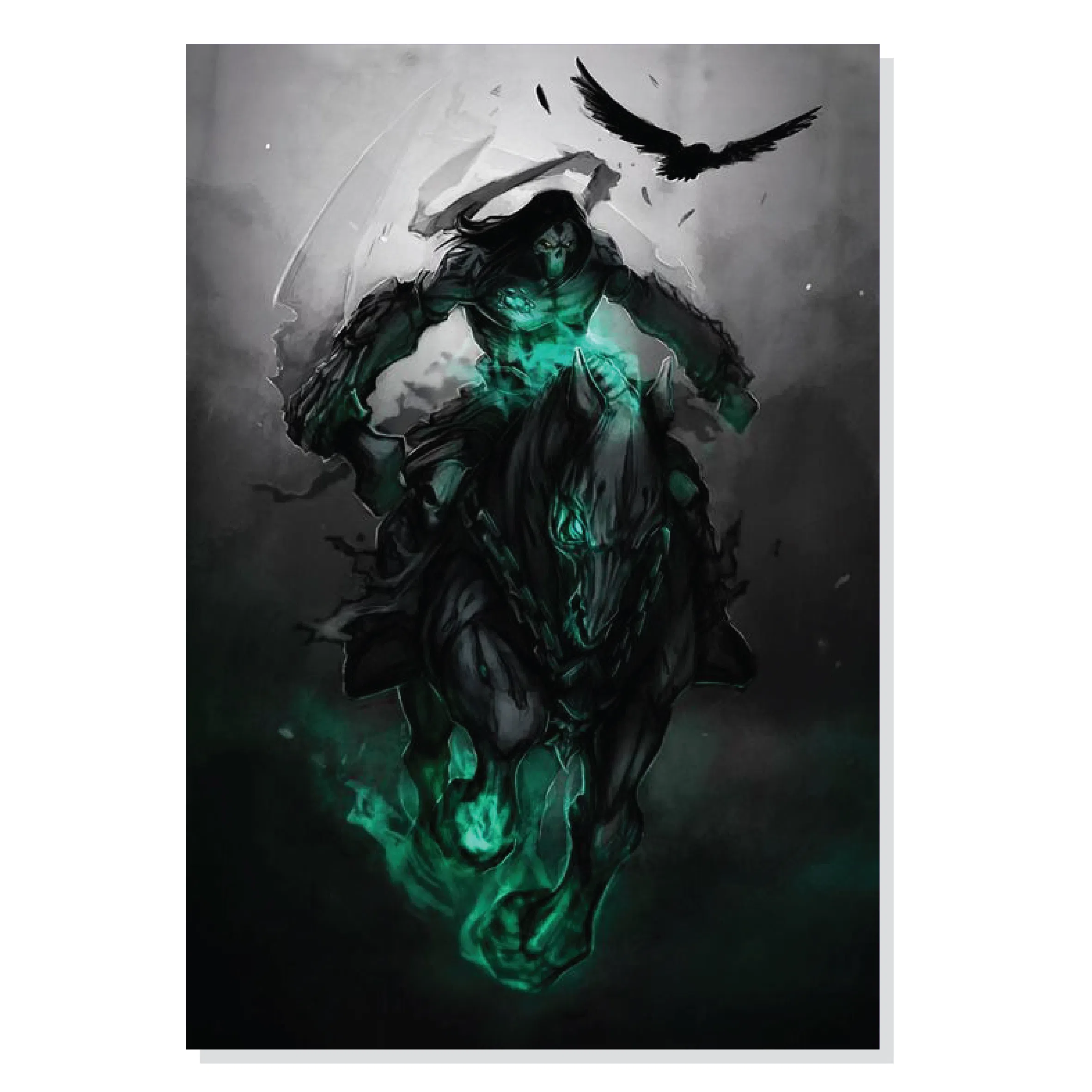 پوستر طرح گیمینگ Darksiders Death Horsman مدل M0490