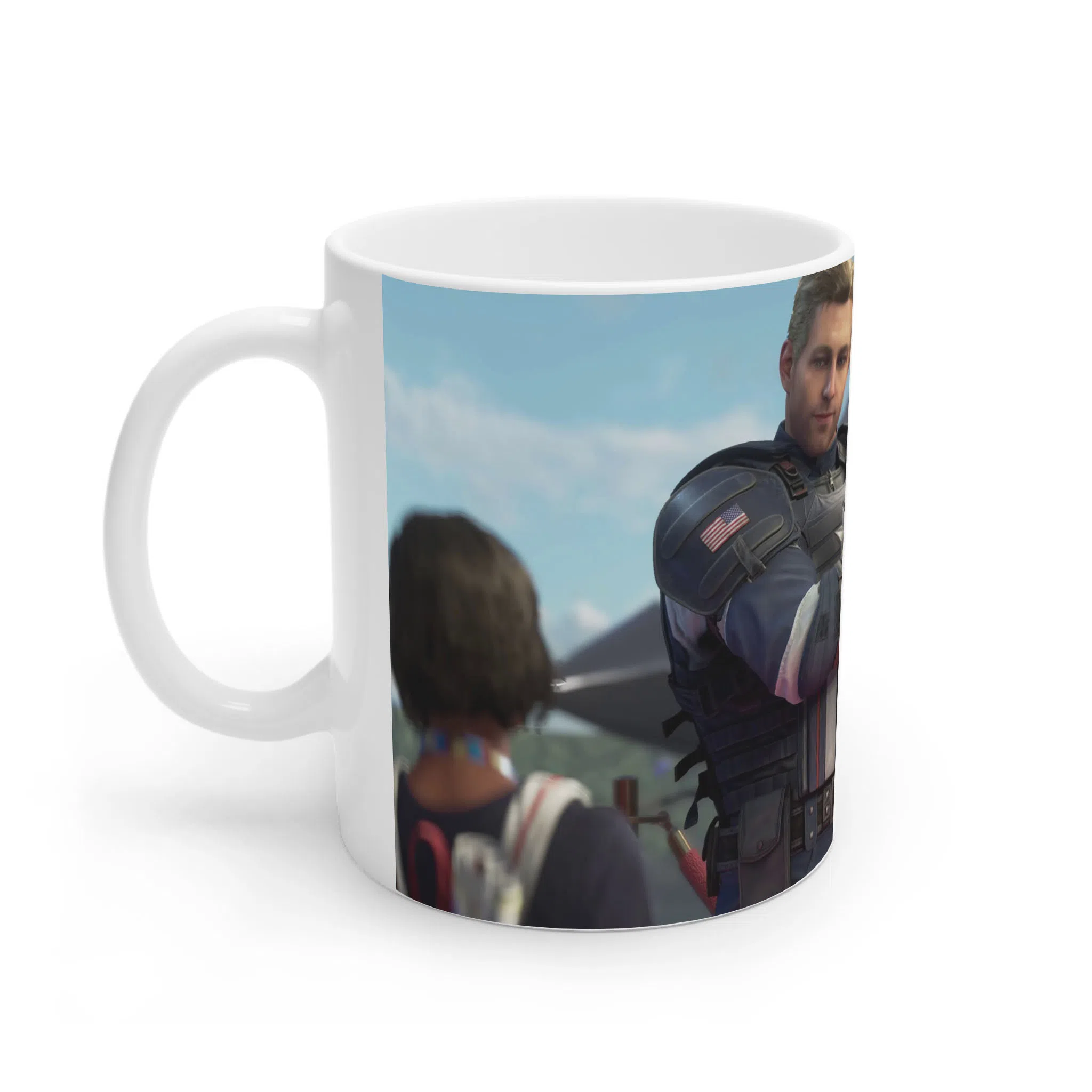 ماگ لیمینات طرح بازی Marvel’s Avengers کاپیتان آمریکا و بلک ویدو کد NM8324 — تصویر 2