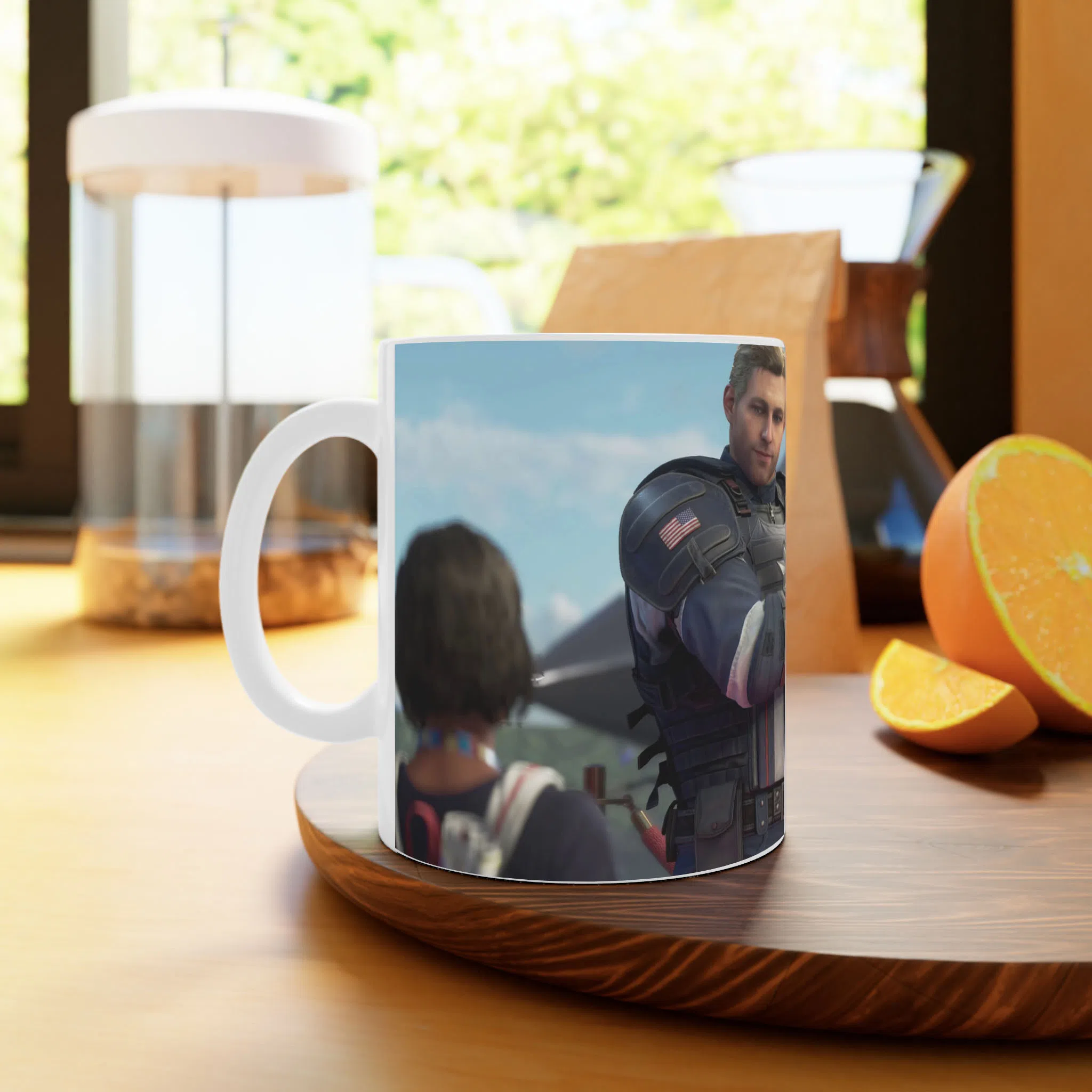 ماگ لیمینات طرح بازی Marvel’s Avengers کاپیتان آمریکا و بلک ویدو کد NM8324 — تصویر 4