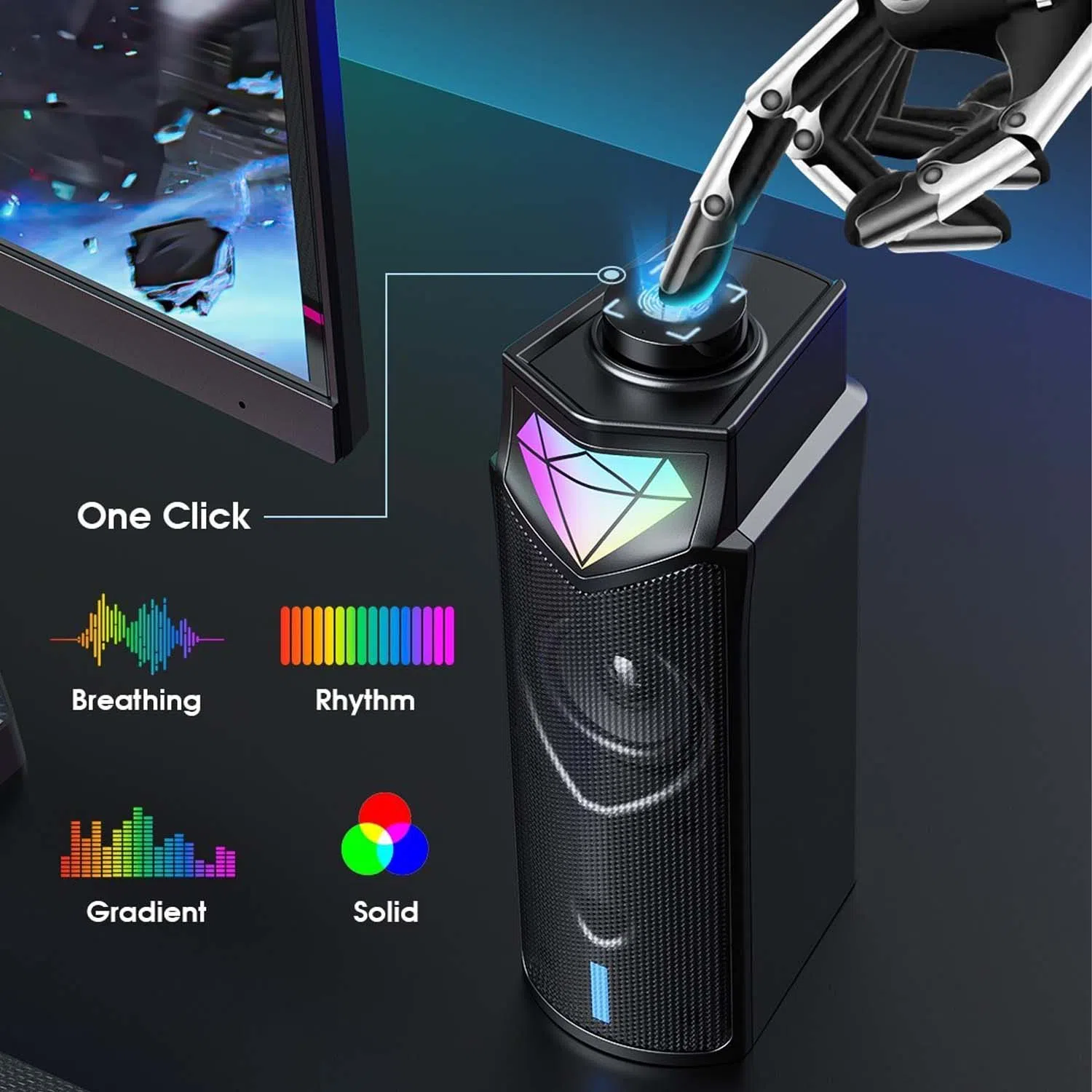 اسپیکر دسکتاپ بلوتوثی اونیکوما مدل L1 — تصویر 5