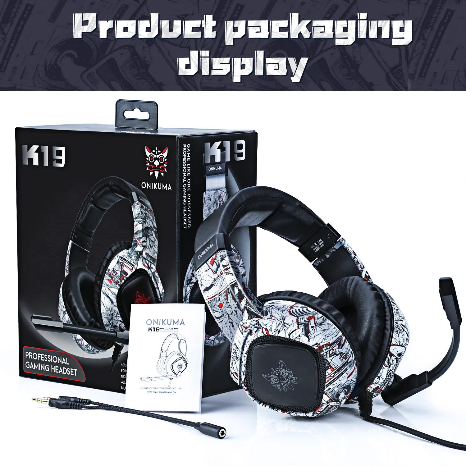 هدست مخصوص بازی اونیکوما مدل K19 Camo-White — تصویر 5