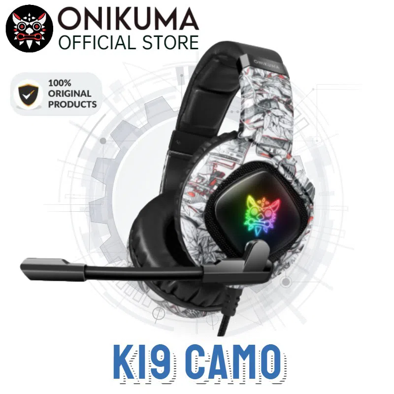 هدست مخصوص بازی اونیکوما مدل K19 Camo-White — تصویر 6